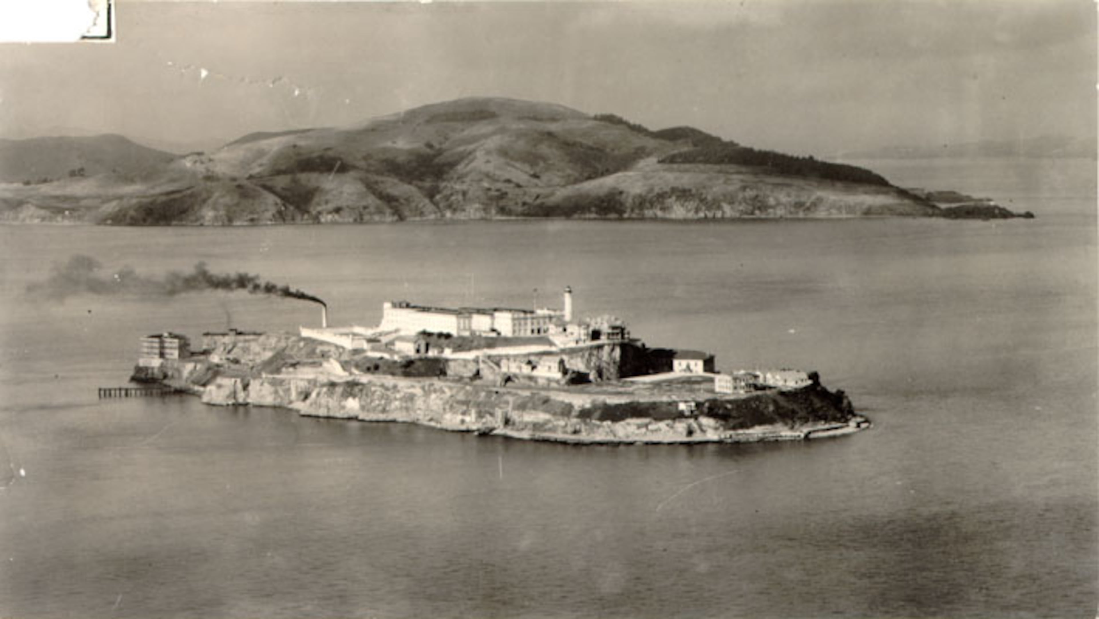 Aerial view of Alcatraz Island ca. 1930