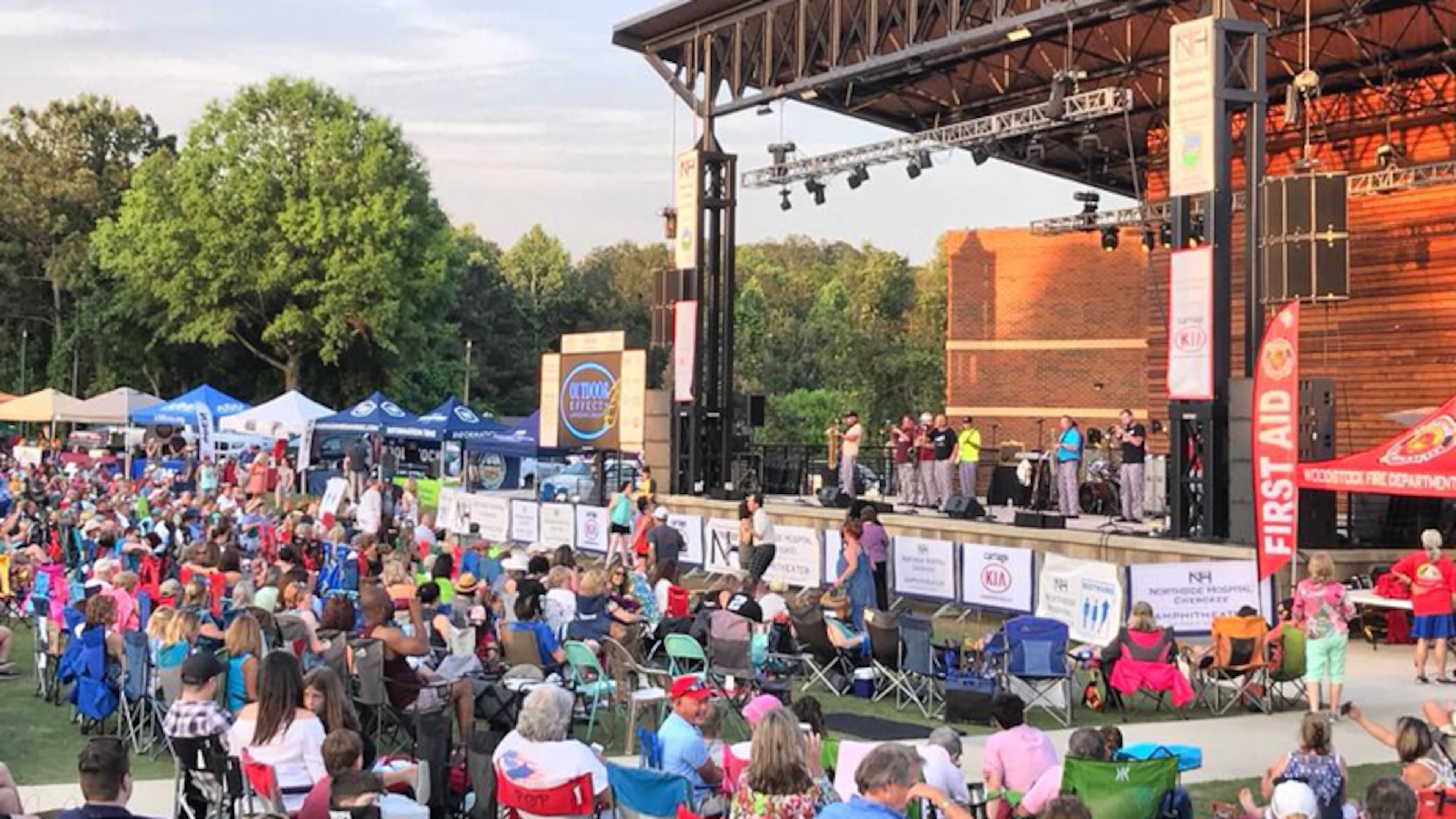 New rules for the Northside Hospital Cherokee Amphitheater in Woodstock allow coolers no larger than 28 quarts, and no chairs on the lawn until after 5 p.m. the Thursday before a concert. CITY OF WOODSTOCK