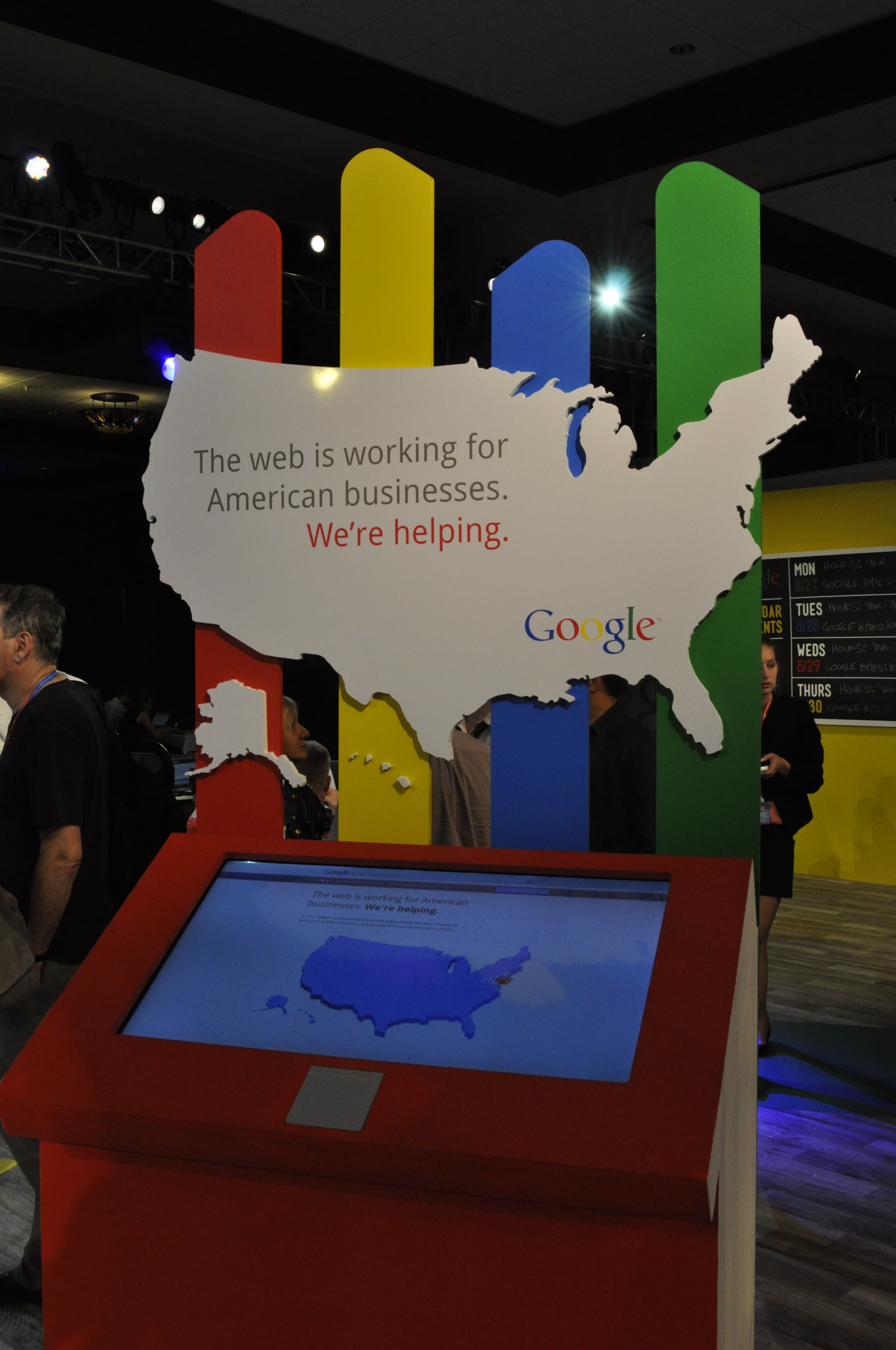 Guests can get information on these cool kiosks.