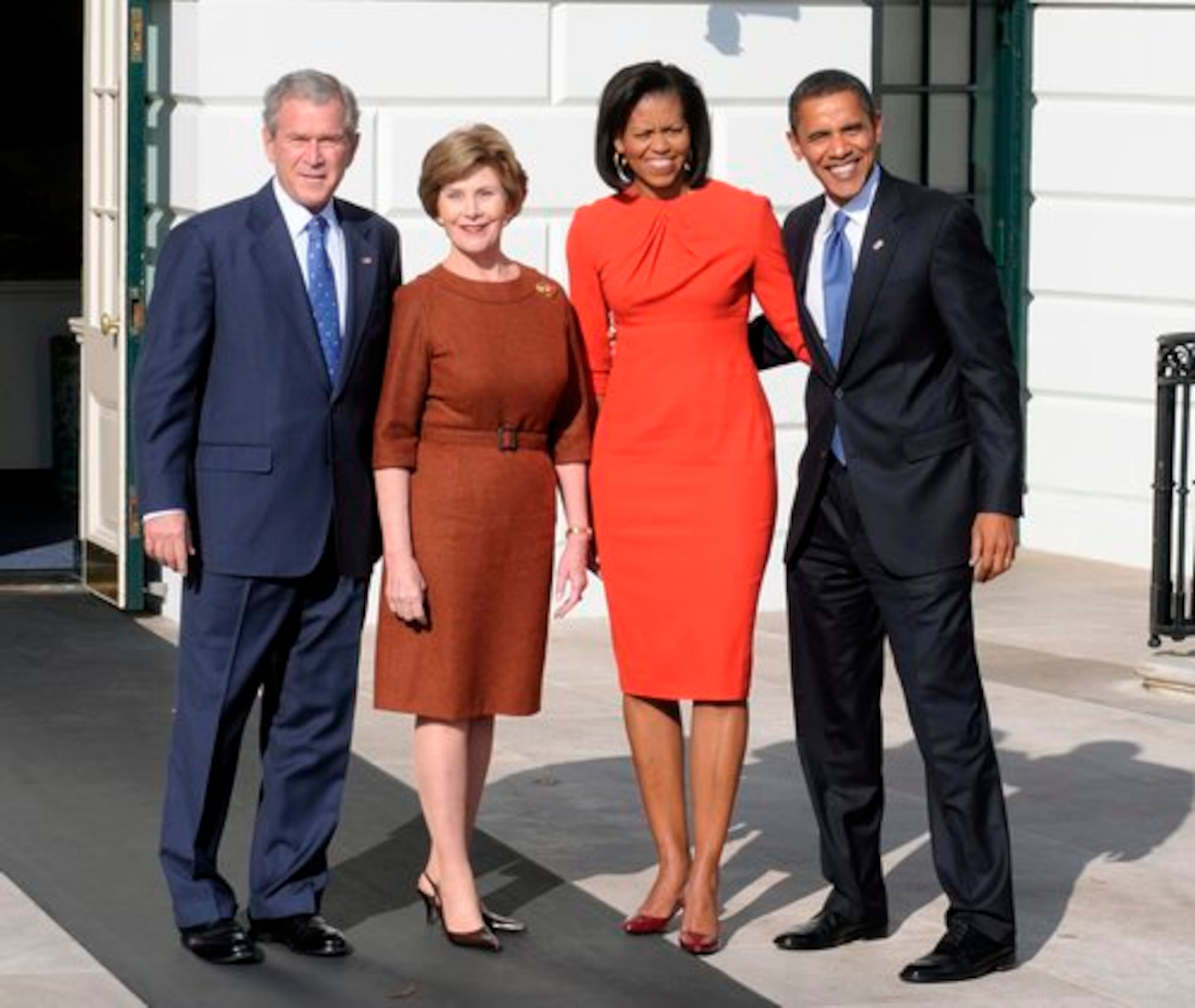 During her visit to the White House in November (only days after her husband's election victory), Michelle Obama definitely signaled a change with this powerful red dress.