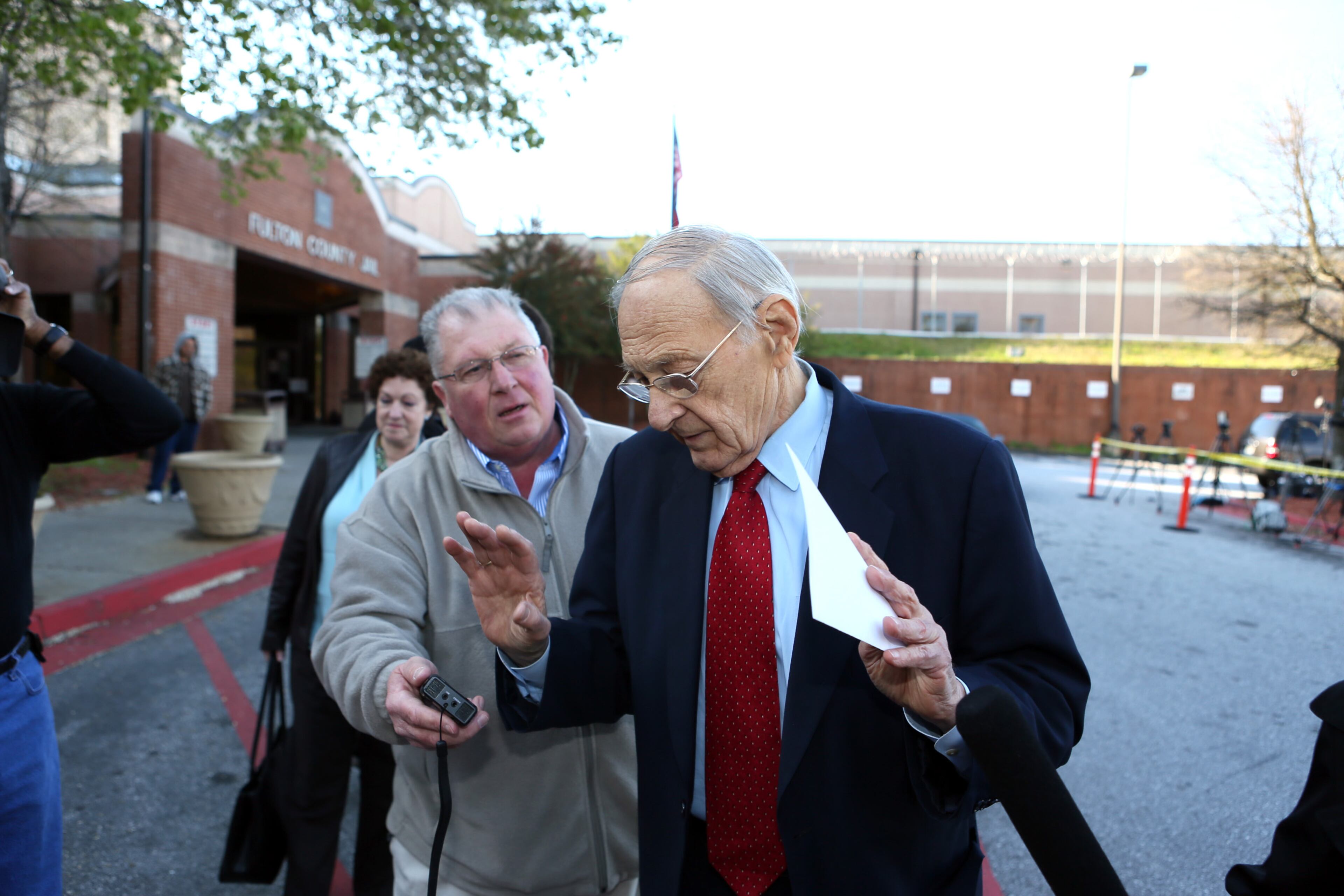 Later Tuesday morning, Theresia Copeland's attorney, Warren Fortson, arrived to check on his client. Fortson emerged from the jail still unsure of when his client might be able to go before a judge to hopefully have her bond reduced. "I think this whole thing has turned into something rather ridiculous," Fortson told reporters outside the jail. "They didn't treat Al Capone like this."