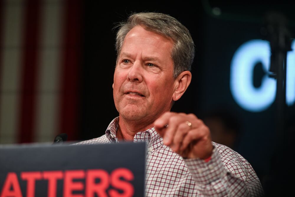 Georgia Gov. Brian Kemp, seen here at a campaign rally last month. (Natrice Miller for the AJC)