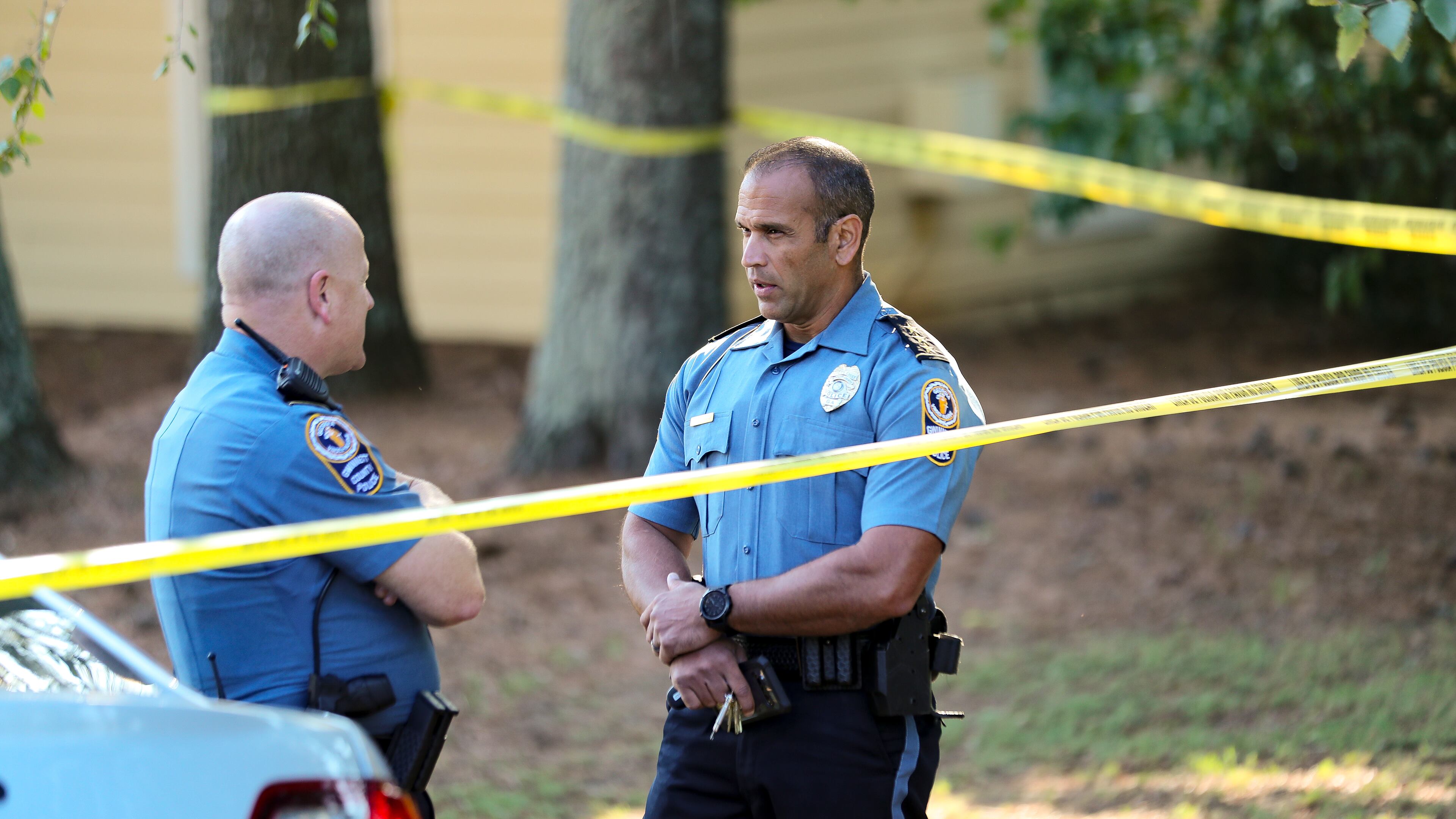 September 22, 2023 Atlanta: A 16-year-old boy was shot in the leg Friday, Sept. 22, 2023 after he opened fire on a Gwinnett County officer during a foot pursuit and the officer fired back, according to police. The teenager, who was not publicly identified, was taken to a hospital and is expected to face criminal charges upon his release, Gwinnett police spokesperson Cpl. Michele Pihera said from the scene. The officer was not injured, she said. Police were called to the teen’s apartment in the 1400 block of Chase Lane in the Norcross area shortly after 6:30 a.m. His mother said the boy had a handgun and was “possibly under the influence of drugs,” Pihera said, and that she was concerned for her safety. As police arrived, the mother pointed out the son in the parking lot, and an officer began to follow him. “As the officer was rounding one of the apartment buildings, there was a small foot pursuit,” Pihera told reporters from the scene. “The officer was telling the subject to put his weapon down, and at one point the subject turned around and fired multiple shots at the officer. The officer returned fire, striking him in the leg.” Pihera said it appeared the boy was struck once and may also have suffered a graze wound. A SWAT medic arriving at the scene helped to apply a tourniquet before the boy was taken to a hospital, she said. The officer involved in the shooting was taken to a police precinct for questioning as part of the department’s administrative investigation. Police found one gun on the 16-year-old and located another nearby, according to Pihera. She acknowledged that while officers are trained in firearm use, certain calls like domestic incidents can be unpredictable. “Certainly, we don’t expect to utilize any kind of deadly force on a call, but unfortunately the officer had to utilize his firearm,” she said. (John Spink / John.Spink@ajc.com)