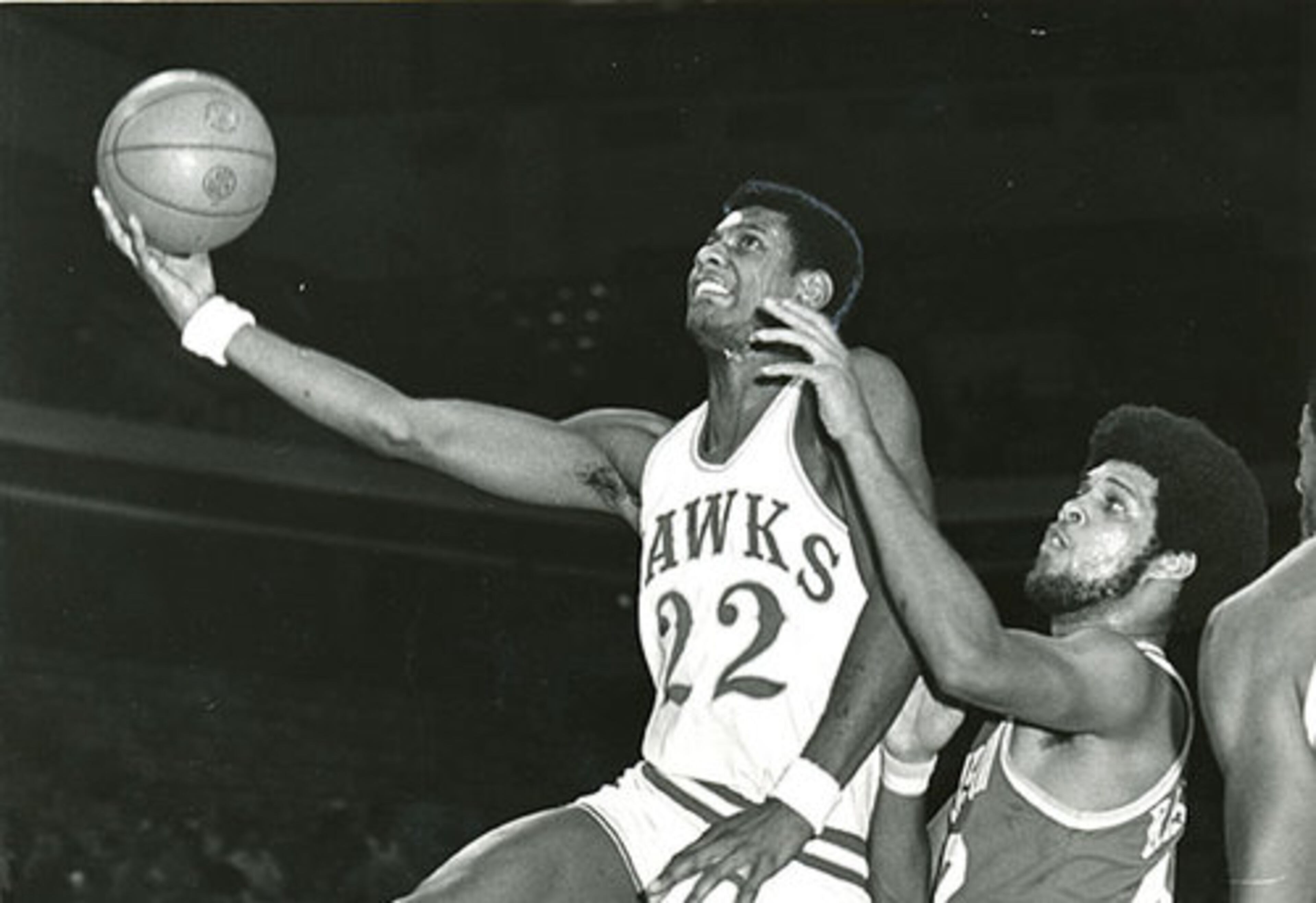 The Hawks selected John Drew with the seventh pick in the 1974 NBA Draft. He led the Association in offensive rebounding as a rookie and was a two-time all-star for the Hawks. He was traded to Utah in 1982 for Dominique Wilkins. In 1985, he became the first player ever to be banned for life under the NBA's drug policy.