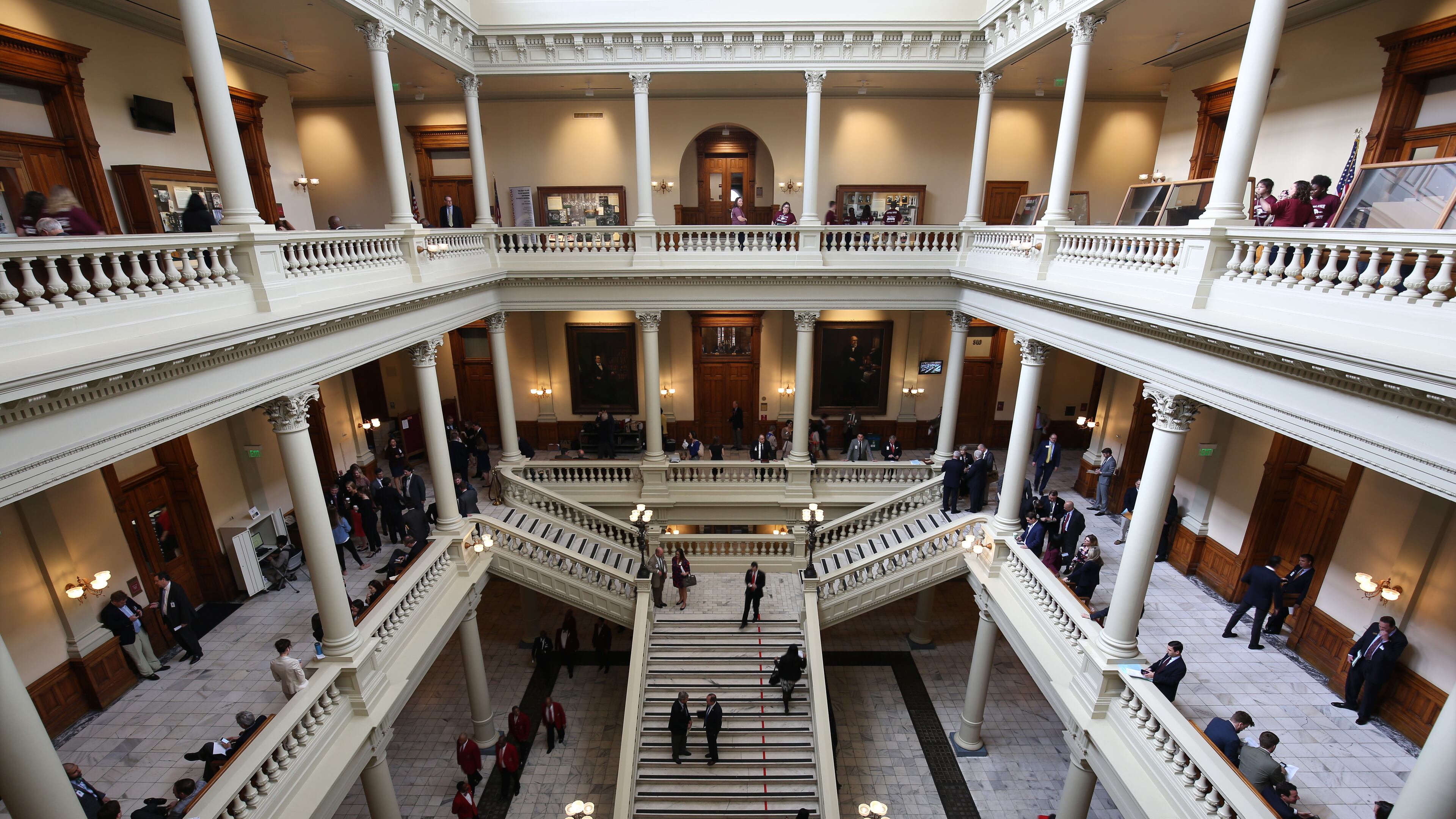 February 22, 2018 - Atlanta, Ga: The south wing of the Georgia State Capitol is shown on Legislative Day 25, Thursday, February 22, 2018, in Atlanta. PHOTO / JASON GETZ