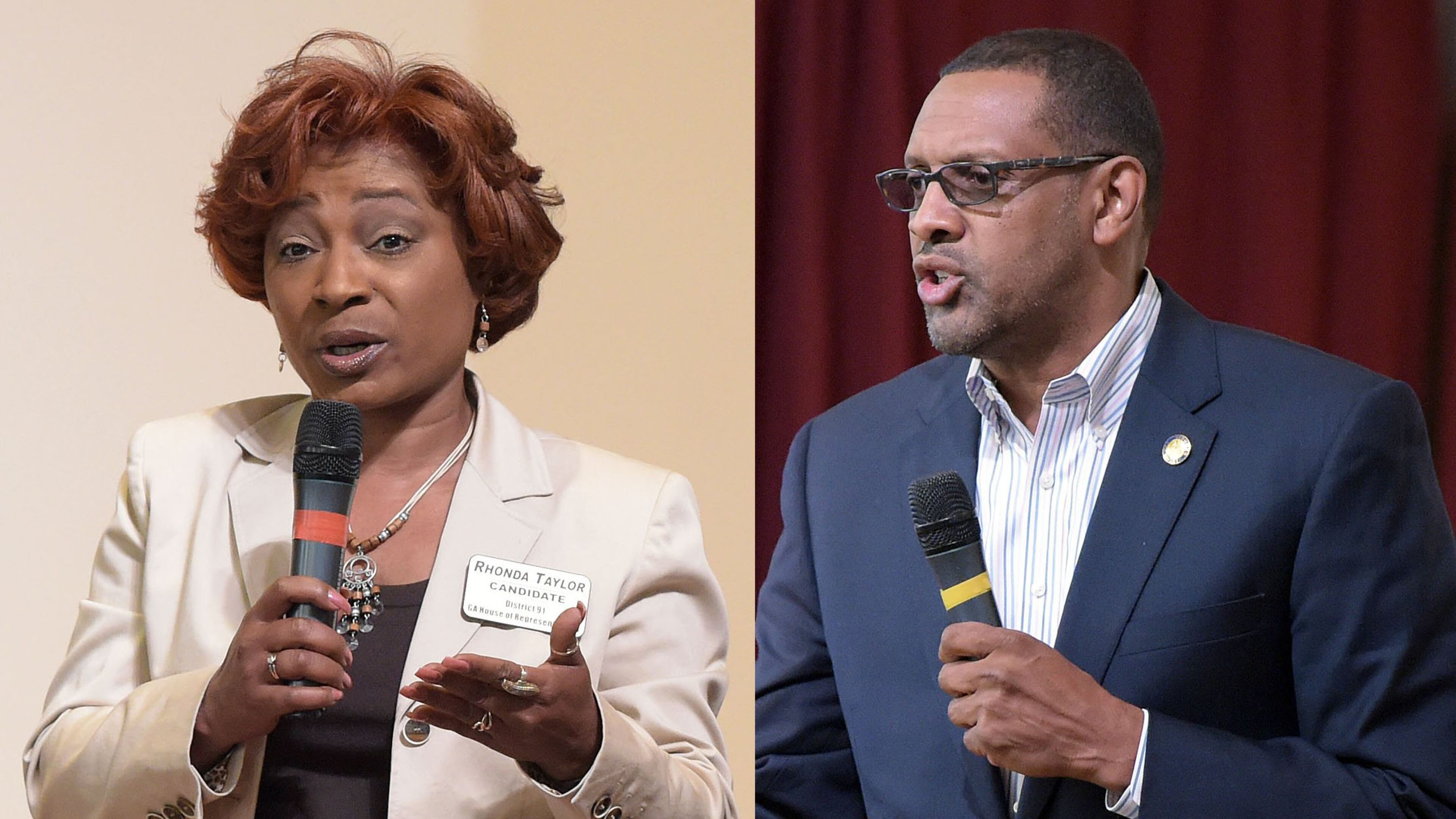 Vernon Jones (left), defeated Rhonda Taylor in a runoff Tuesday to represent southeast DeKalb County and part of Rockdale County in the Georgia House of Representatives. KENT D. JOHNSON/kdjohnson@ajc.com