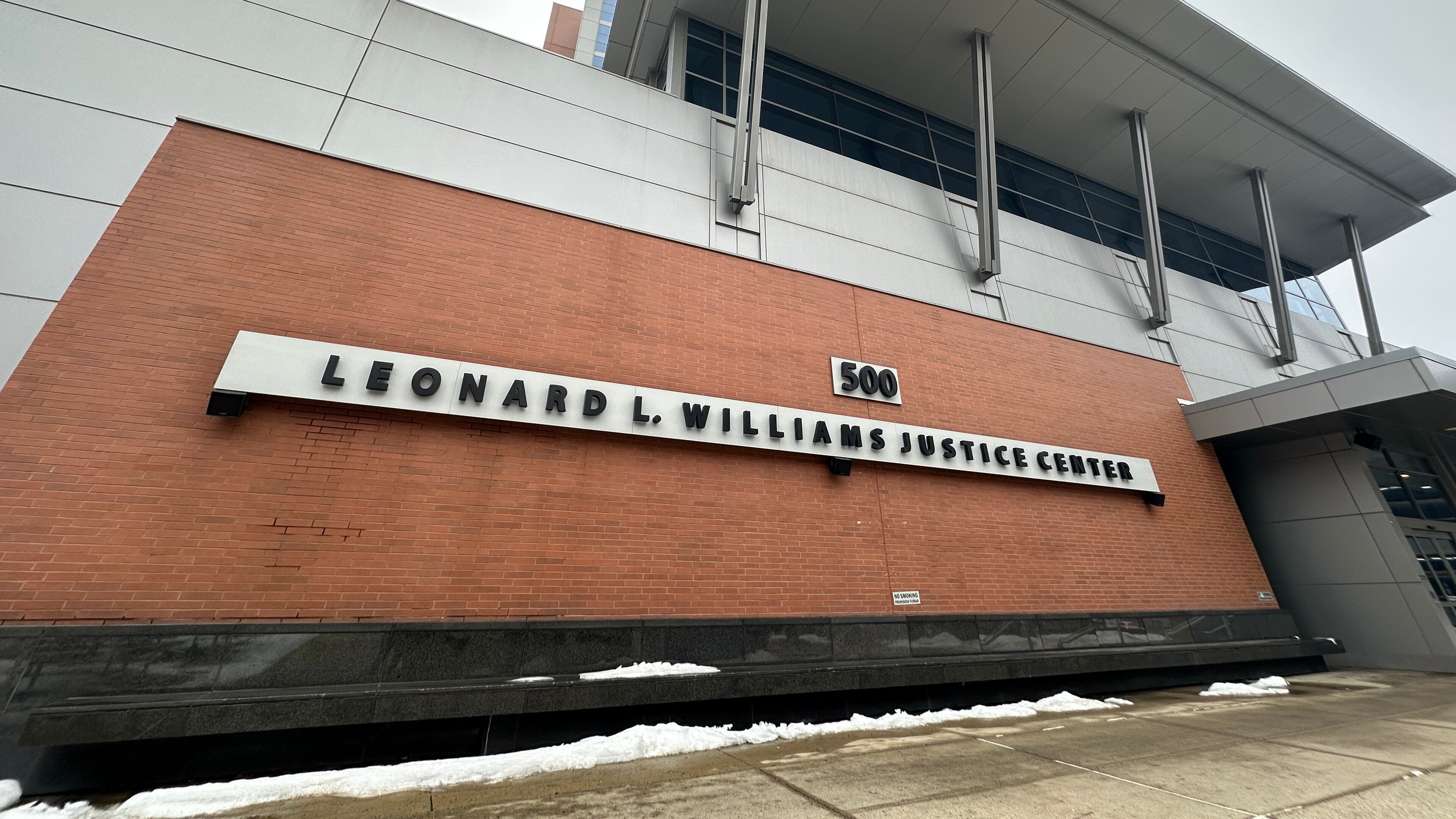 The Leonard L. Williams Justice Center in Wilmington, Del., is shown, on Tuesday, Feb. 17, 2026. (AP Photo/Tassanee Vejpongsa)