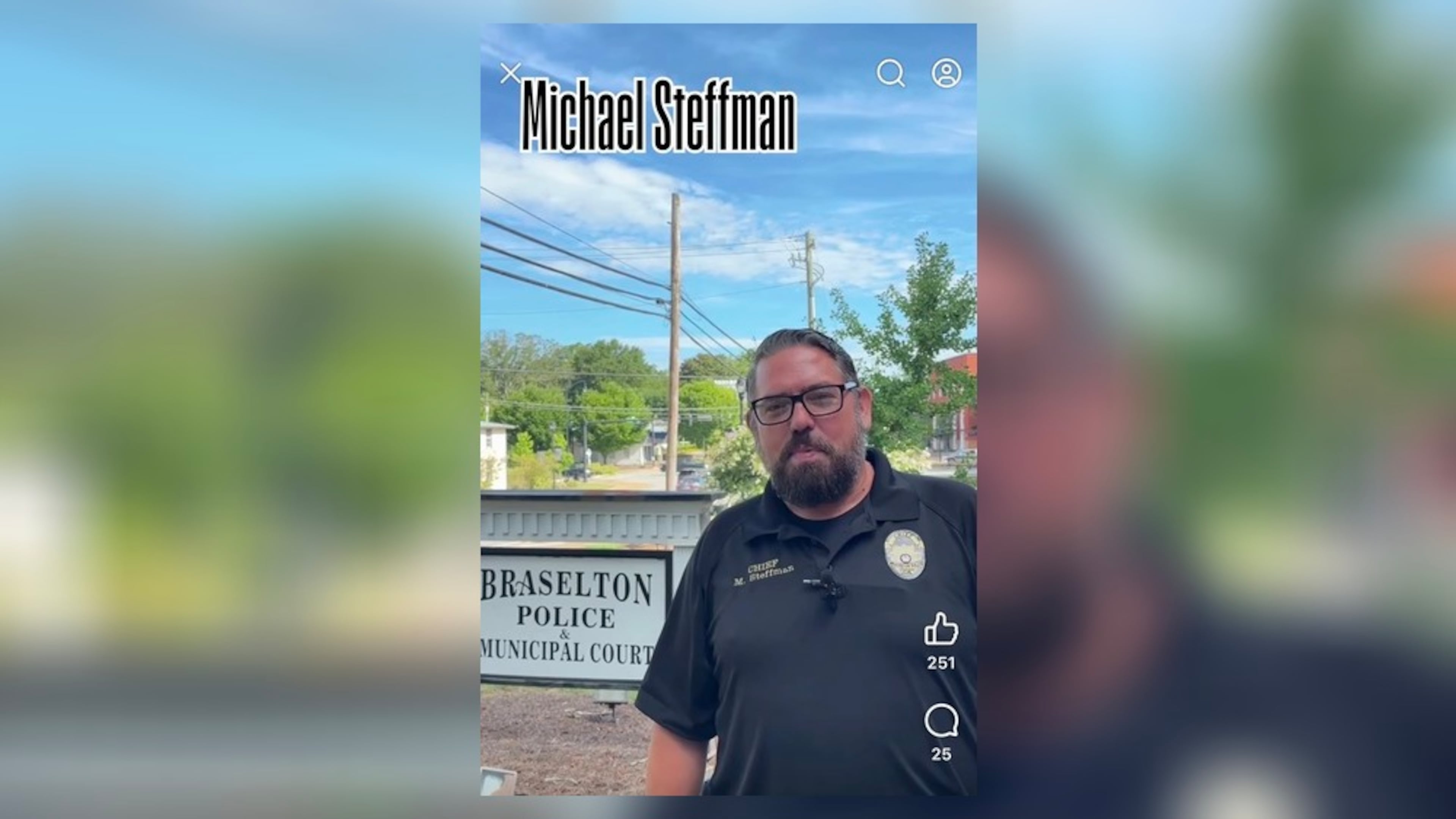 Former Braselton Police Chief Michael Steffman was arrested Wednesday after authorities said he used data from automated license plate readers to harass and stalk people. Steffman had worked for the police department 20 years before abruptly resigning ahead of his arrest. (Courtesy of Town of Braselton)