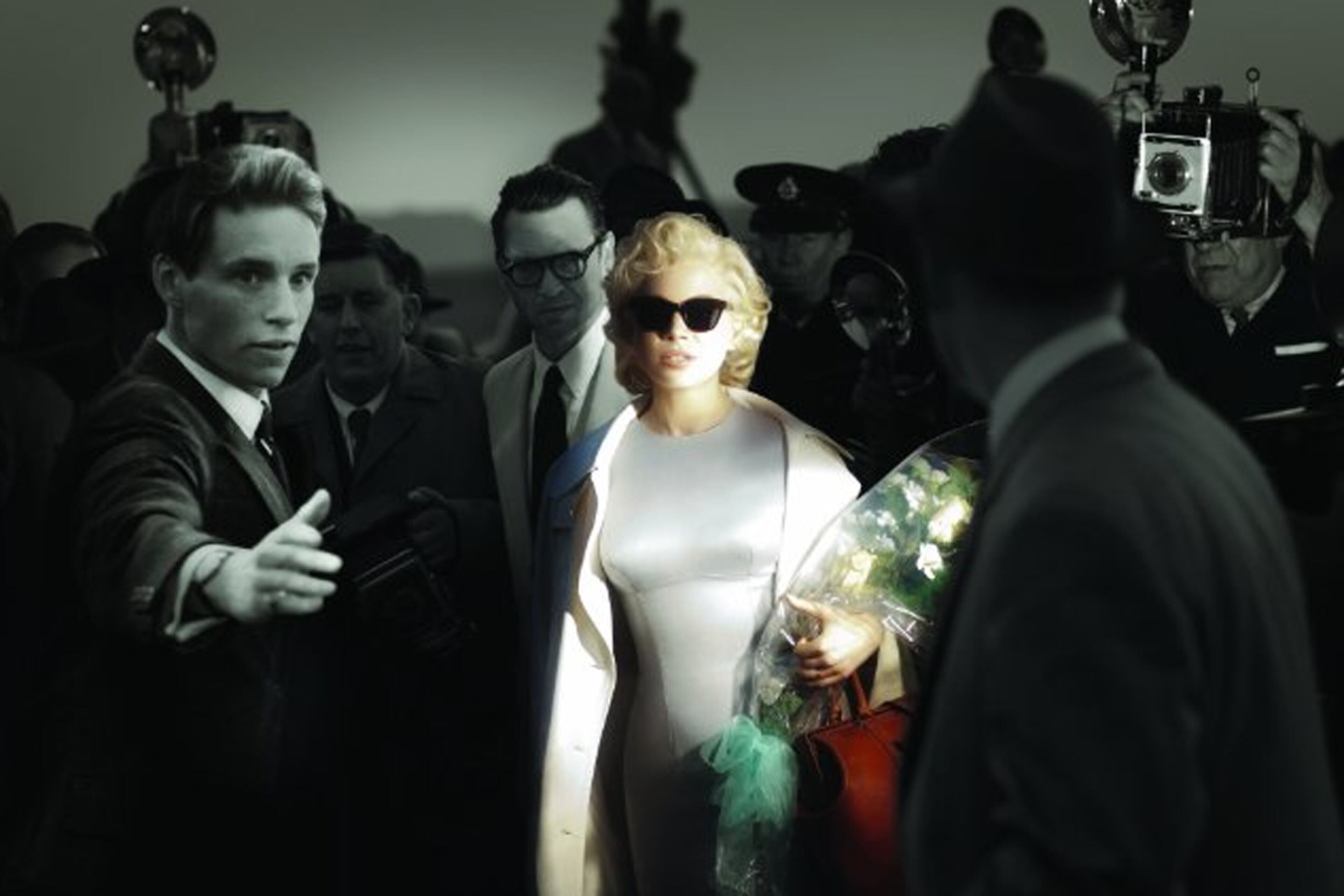 A production assistant (Eddie Redmayne) hangs with Marilyn Monroe (Michelle Williams) during filming of "The Prince and the Showgirl." With Kenneth Branagh, Emma Watson. Release date: Nov. 4. The Weinstein Co.