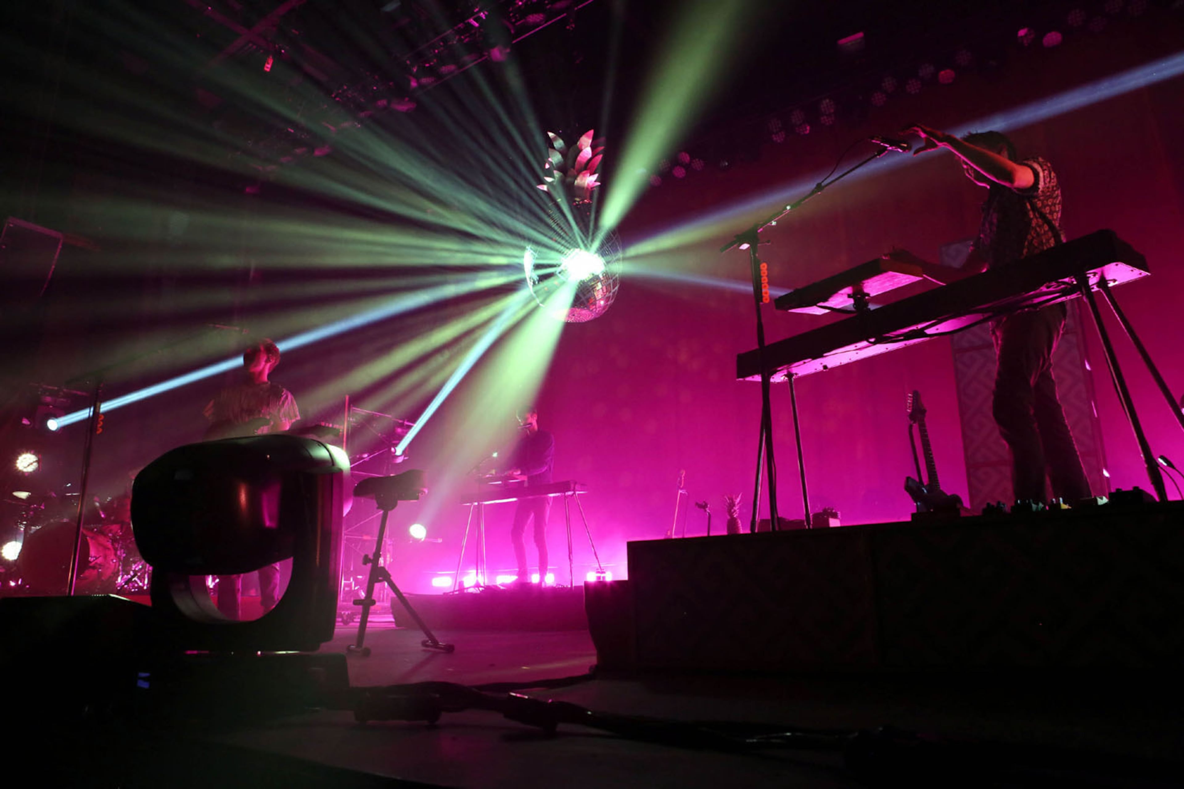 #20 of #34. PLEASE KEEP IN SEQUENTIAL ORDER FOR THE CONTINUITY OF THE GALLERY. The Coca Cola Roxy Theater held its grand opening celebration on Saturday, April 8, 2017, with British indie favorites Glass Animals and Australia's Jagwar Ma selling out the venue for Radio 105.7's fouth birthday party bash. Located in the nearly completed Battery entertainment district, next to SunTrust Park, new home of the Atlanta Braves, the gorgeous, nearly 4,000 capacity venue got positive grades from most of the VIP's and concert fans in attendence.Robb Cohen Photography & Video /RobbsPhotos.com