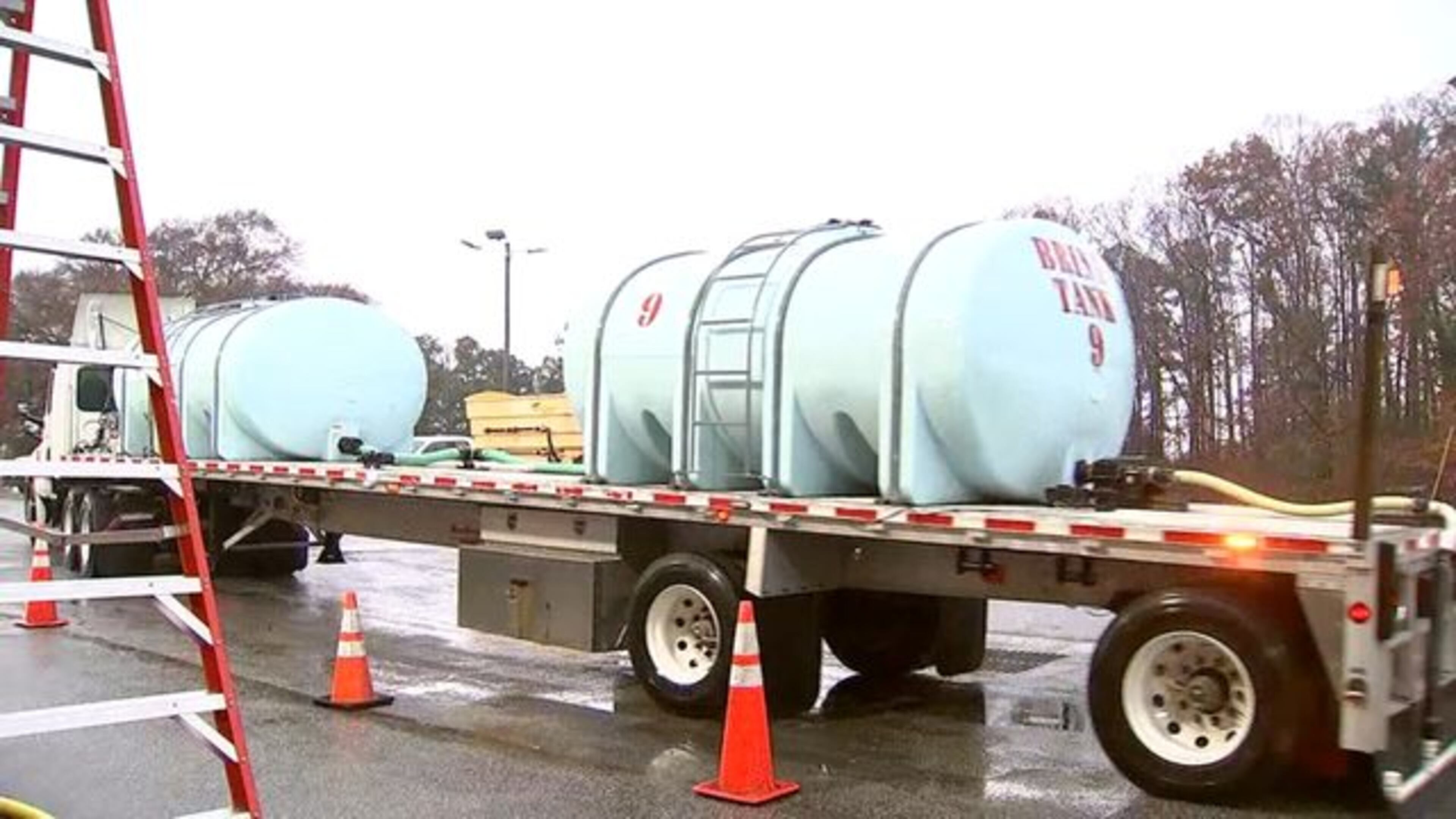 <p>Georgia Department of Transportation rolls out brine tankers, urging drivers to stay off roads</p> <p>Black ice in Atlanta Sunday, Dec. 10, 2017</p>