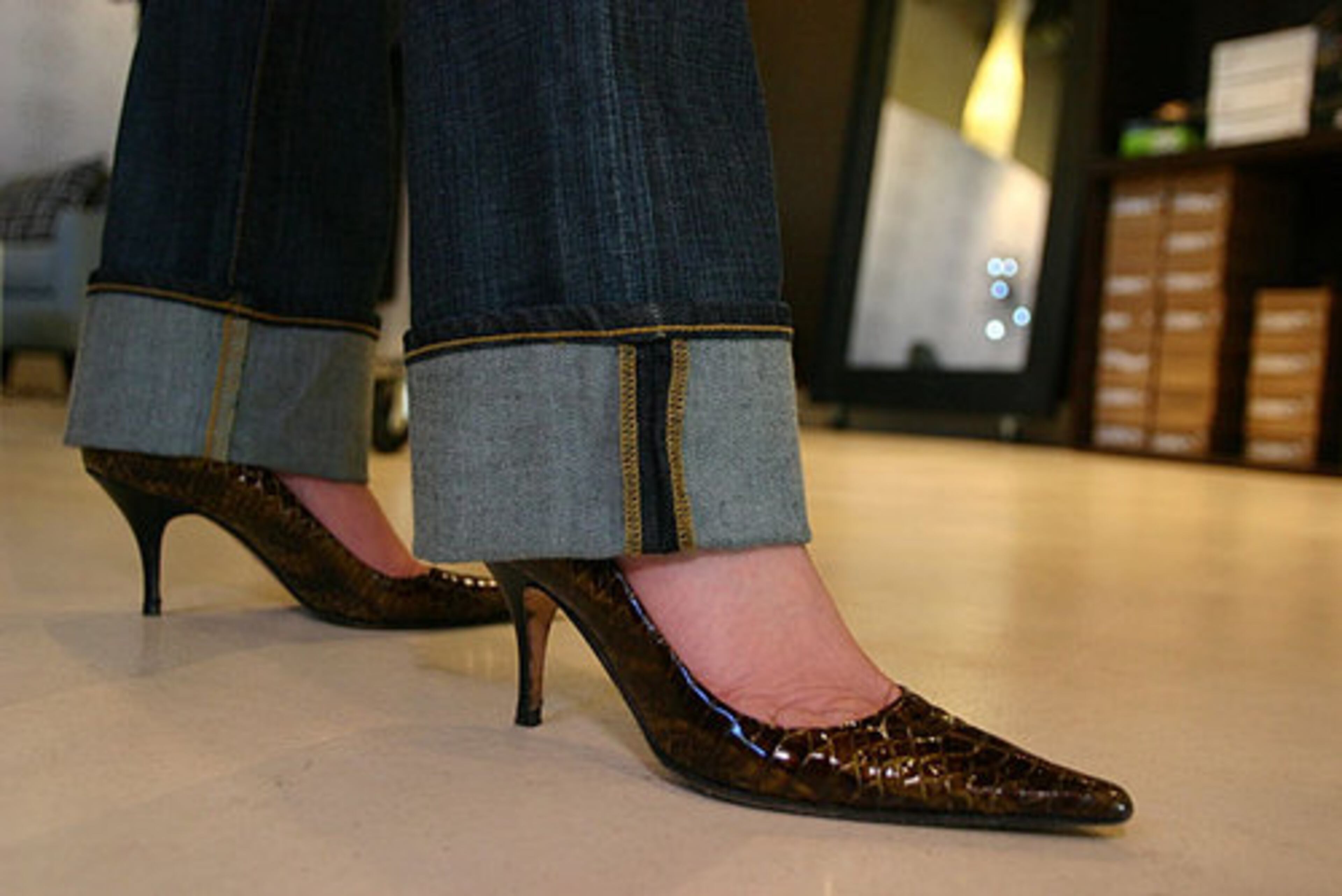 BIGGEST SPLURGE: Designer jeans. Runway labels aren't right for most budgets, but "finding a good pair that fits your body shape, in a good wash, is priceless. I swear by Hudson jeans and Adriano Goldschmied jeans. For my husband, I love Nudie jeans, a Swedish brand that also carries an organic cotton line." Blanco is pictured wearing Adriano Goldschmied jeans and shoes from Kenneth Cole.