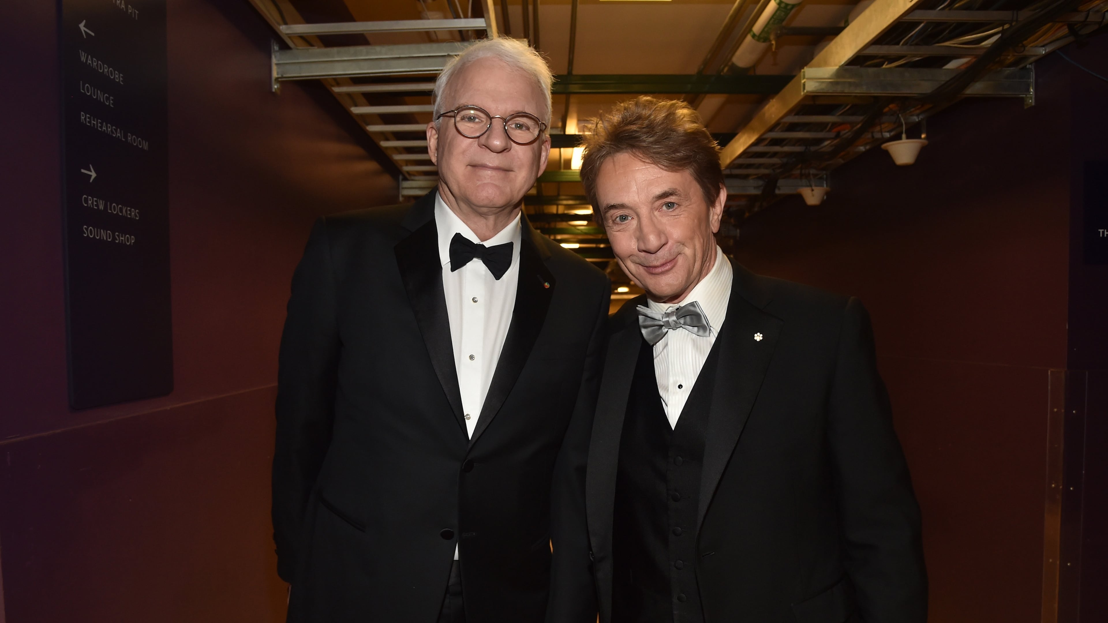HOLLYWOOD, CA - JUNE 08: Actors Steve Martin (L) and Martin Short pose backstage during American Film Institute's 45th Life Achievement Award Gala Tribute to Diane Keaton at Dolby Theatre on June 8, 2017 in Hollywood, California. 26658_001 (Photo by Alberto E. Rodriguez/Getty Images for Turner)