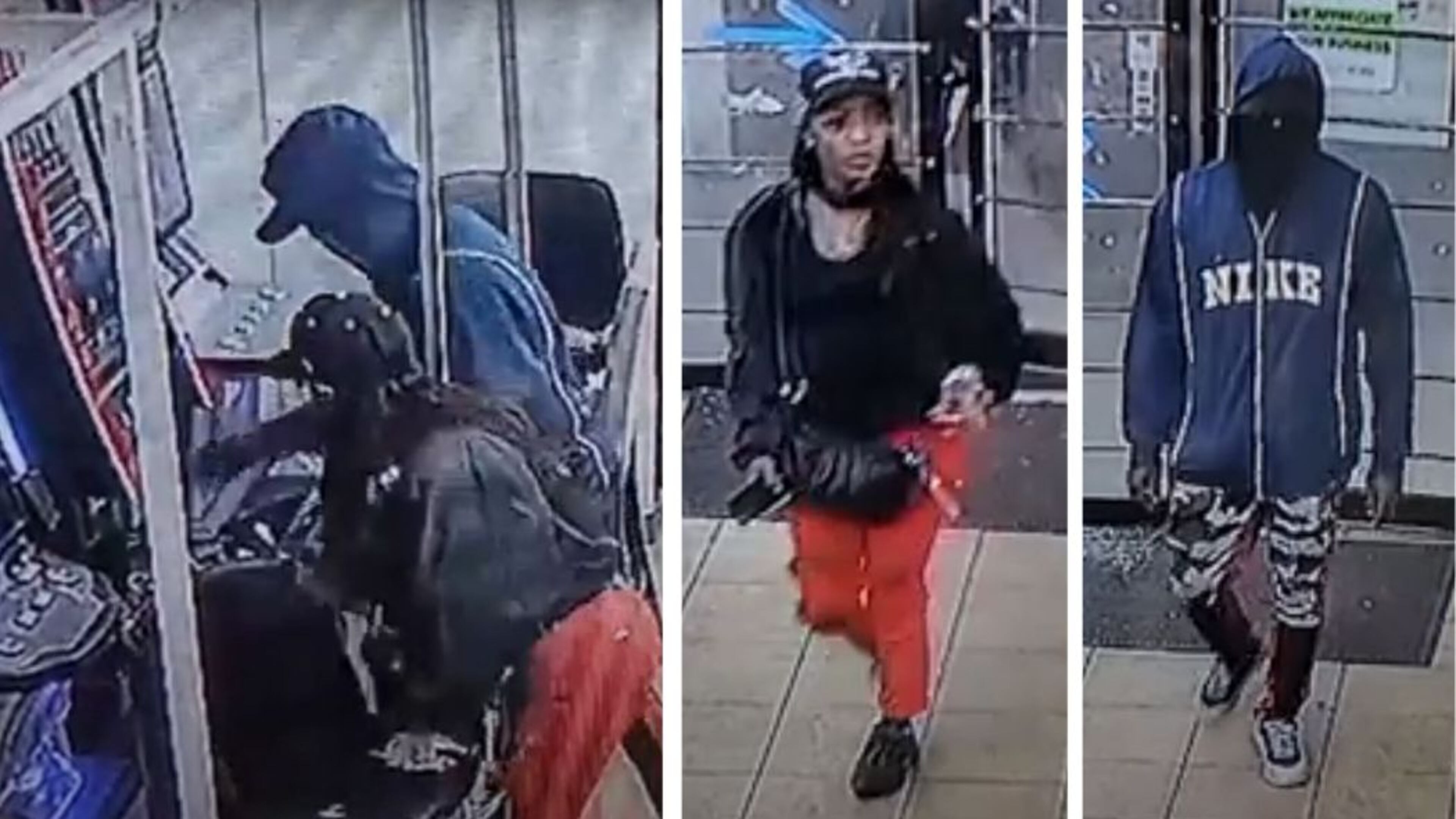 Police said a man and woman were caught on the gas station surveillance footage breaking into a gambling coin machine earlier this month.