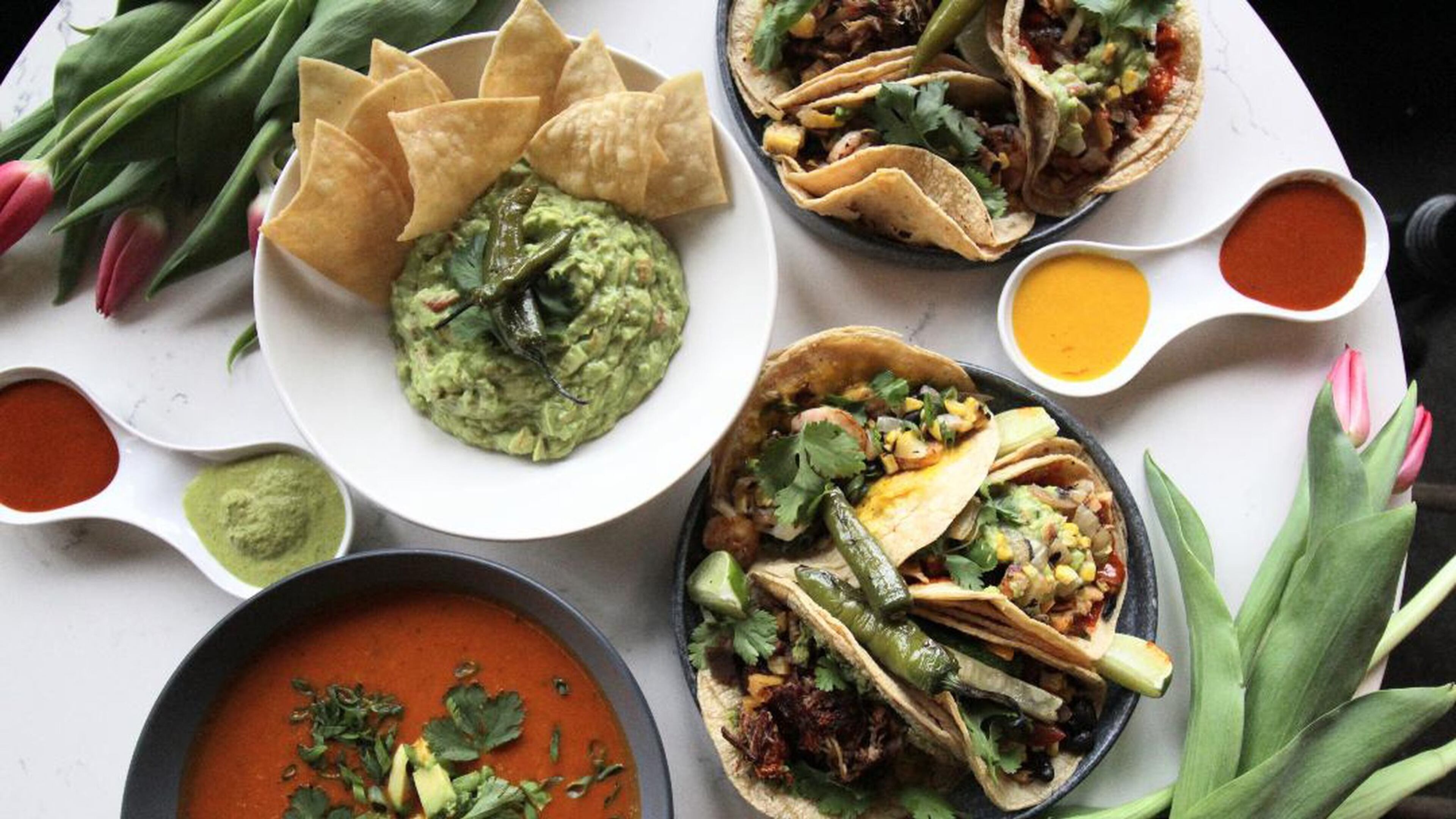 Estrella, a Yucatan-inspired restaurant on the BeltLine in the Old Fourth Ward, serves up tacos and margaritas that will virtually transport you to the Gulf of Mexico. Contributed by Bazati