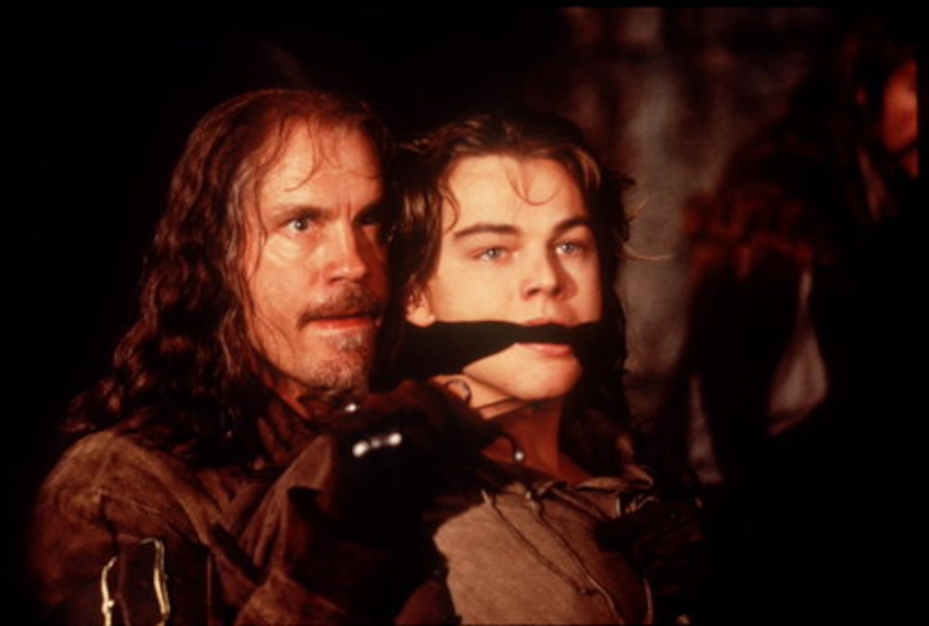 Leo has played a gunslinger, a heroin addict and a classic romantic lover. But in Man in the Iron Mask, he had to divide his talents among two characters - the King of France, and his identical brother, whom he locked in a tower behind the title's iron mask.