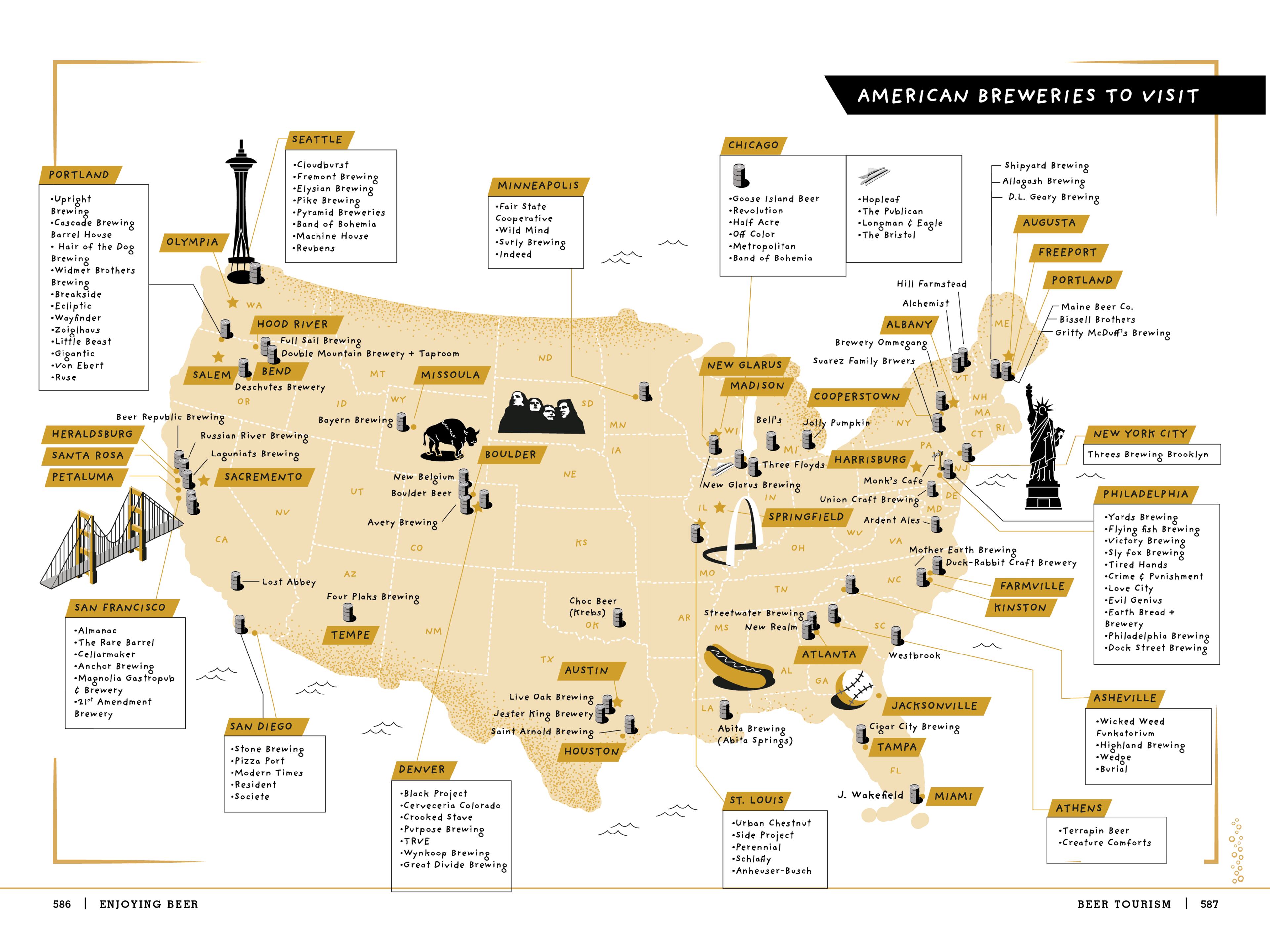 "The Beer Bible" by Jeff Alworth includes a beer map of the U.S.
Courtesy of Workman Publishing