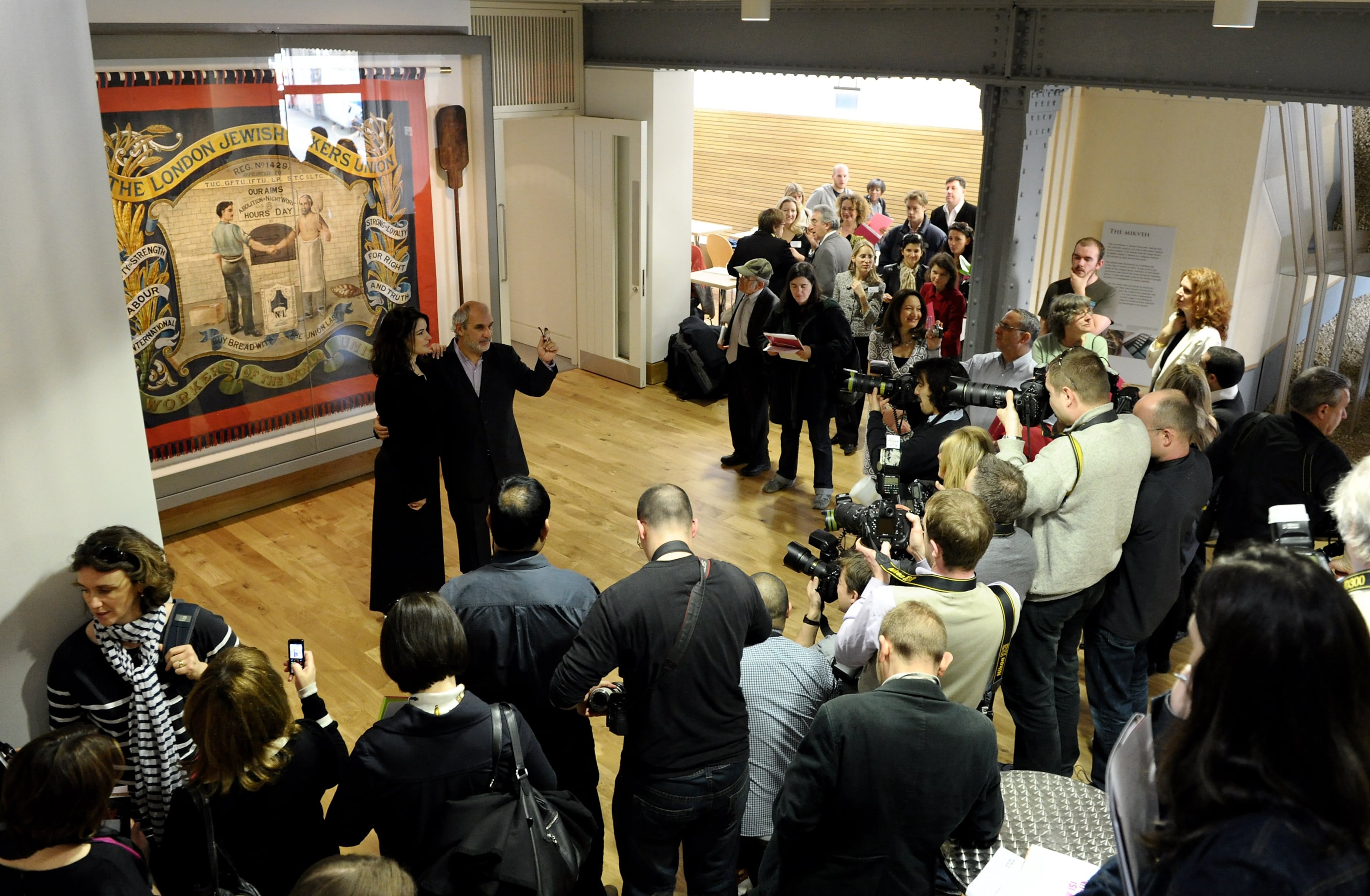 LONDON, ENGLAND - MARCH 16: Nigella Lawson and Alan Yentob pose at the re-launch of the Jewish Museum in Camden on March 16, 2010 in London, England. The Jewish Museum re-opens to the public on Wednesday 17th March following a �10m transformation led by architects Long & Kentish. (Photo by Gareth Cattermole/Getty Images)