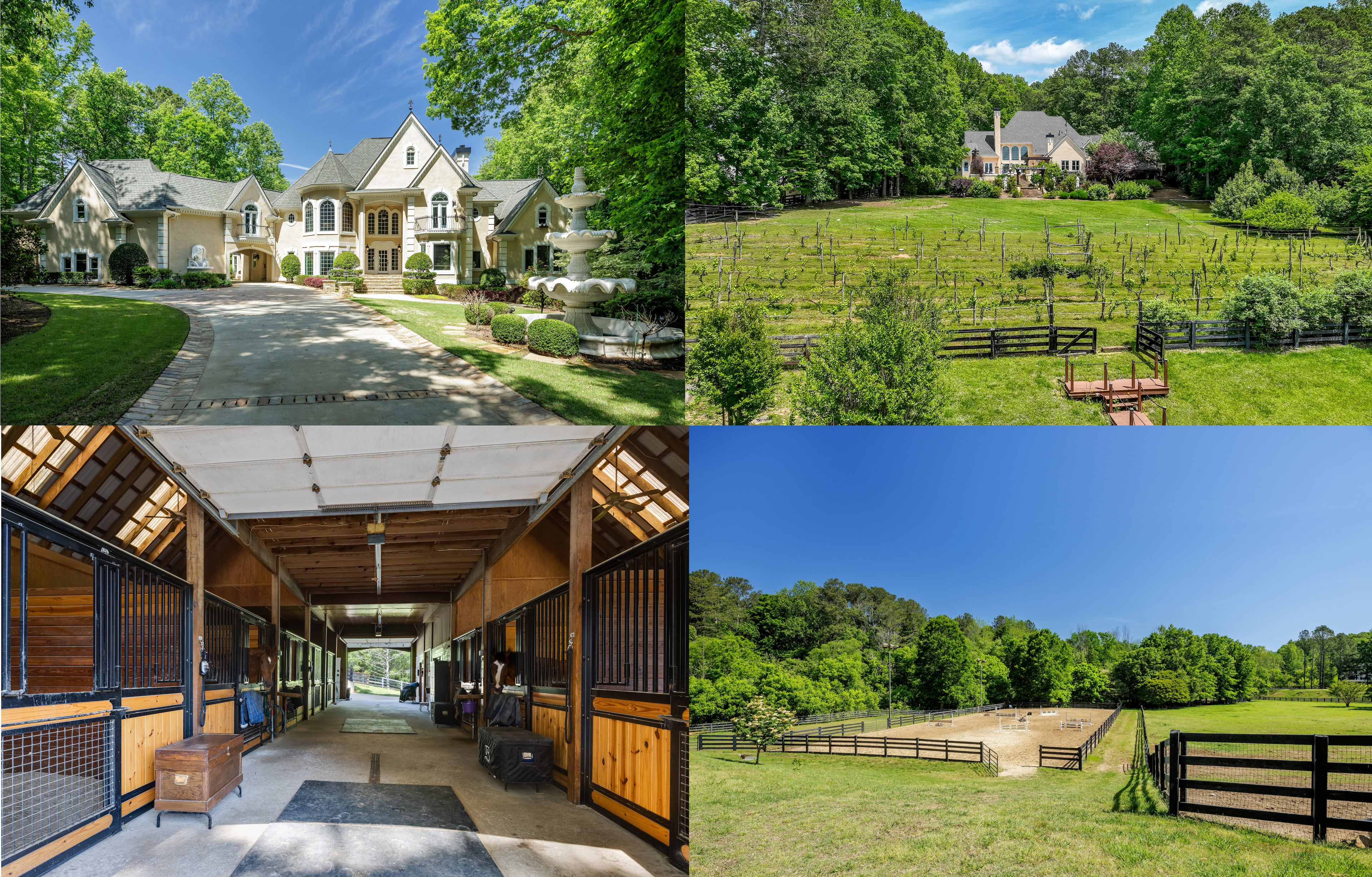 Featured just outside of Atlanta in the town of Milton, this massive mansion comes with its own ranch and its own vineyard.
Courtesy of Interluxe Auctions