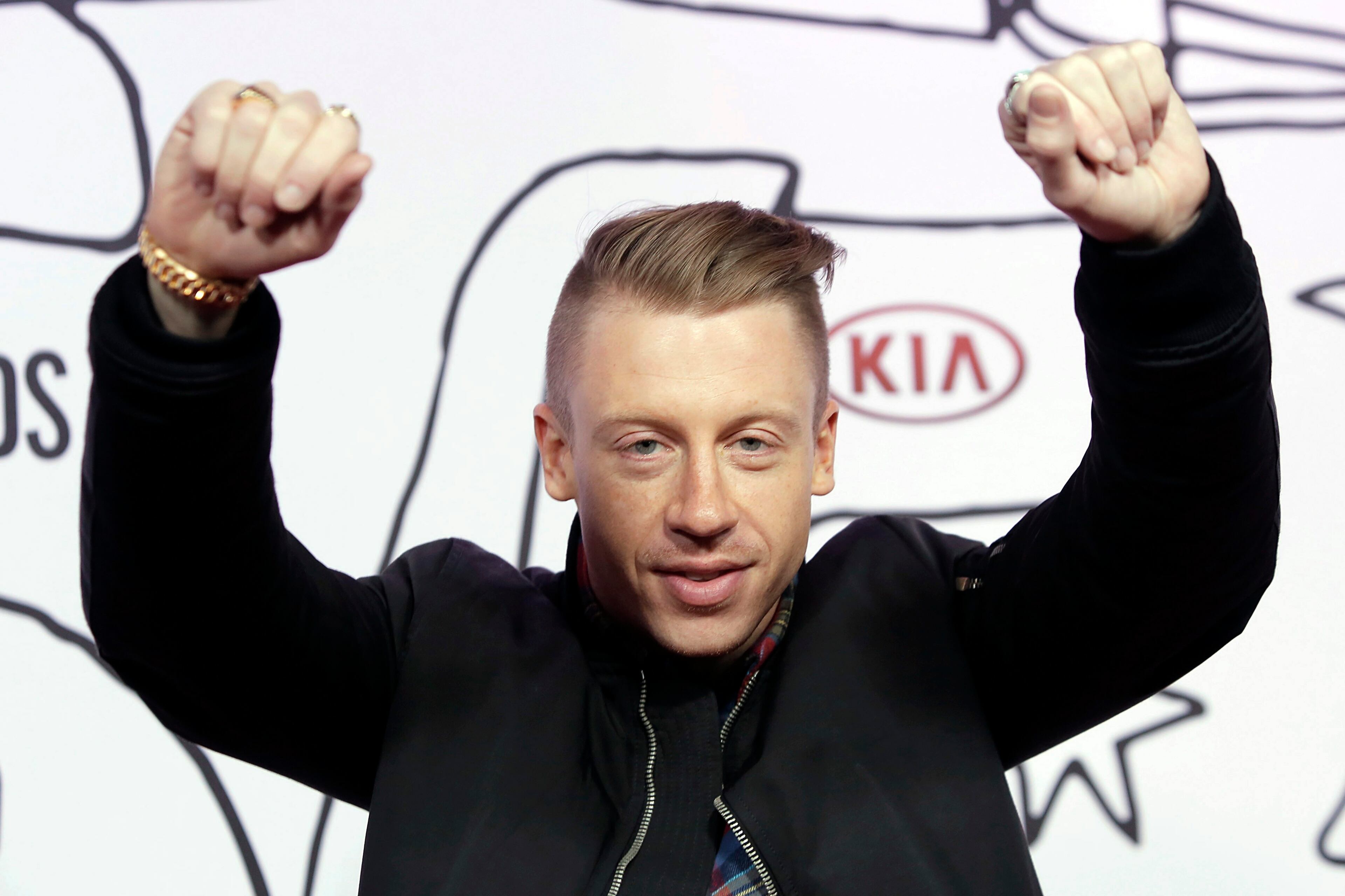 Macklemore attends the YouTube Music Awards in New York on Nov. 3, 2013.
