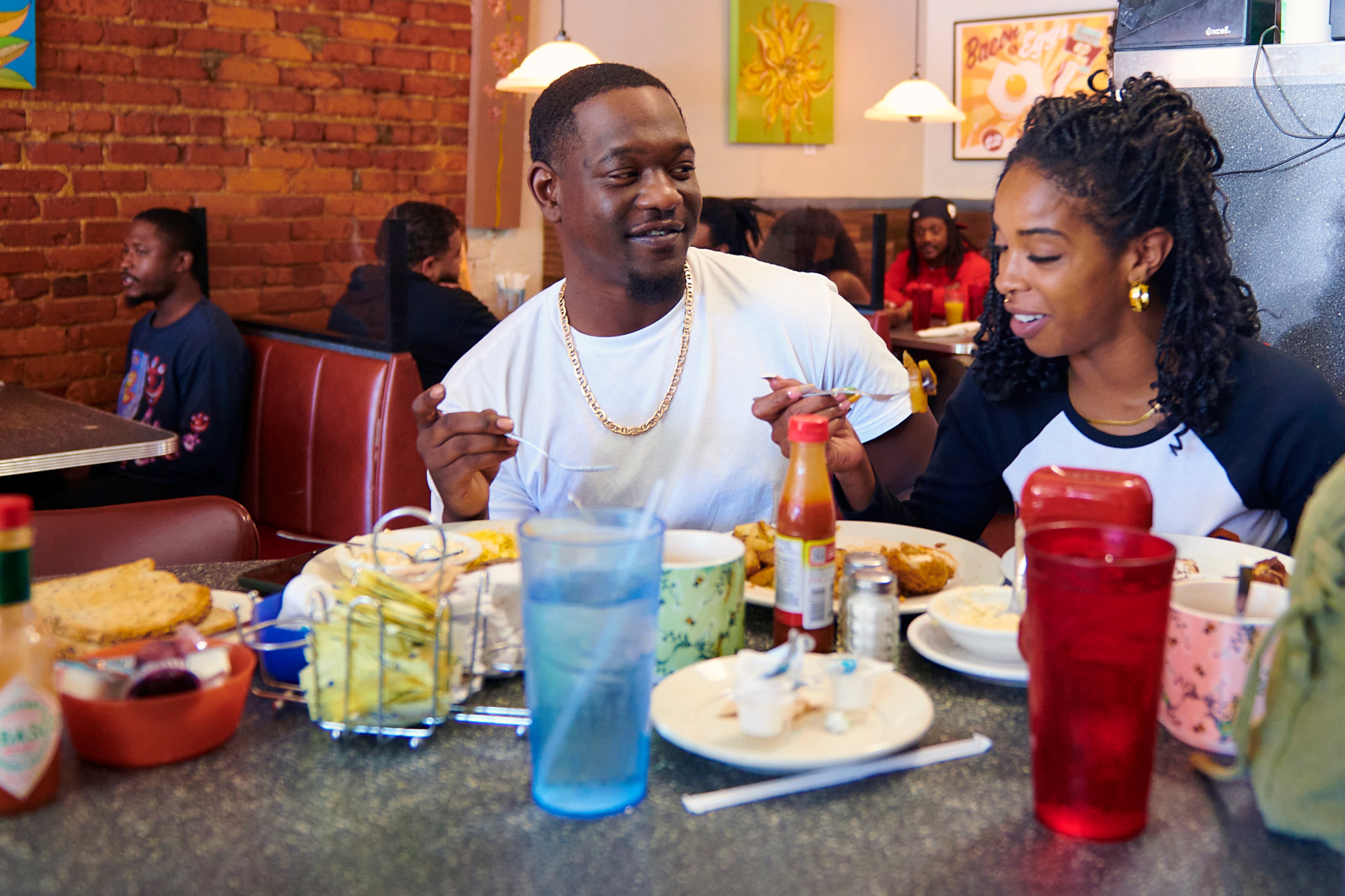 The menu at the Thumbs Up Diner on Edgewood Avenue in Atlanta goes beyond breakfast fare, with such offerings as Nashville hot chicken sandwiches, wings, burgers and salads. (Greg Rannells for The Atlanta Journal-Constitution)
