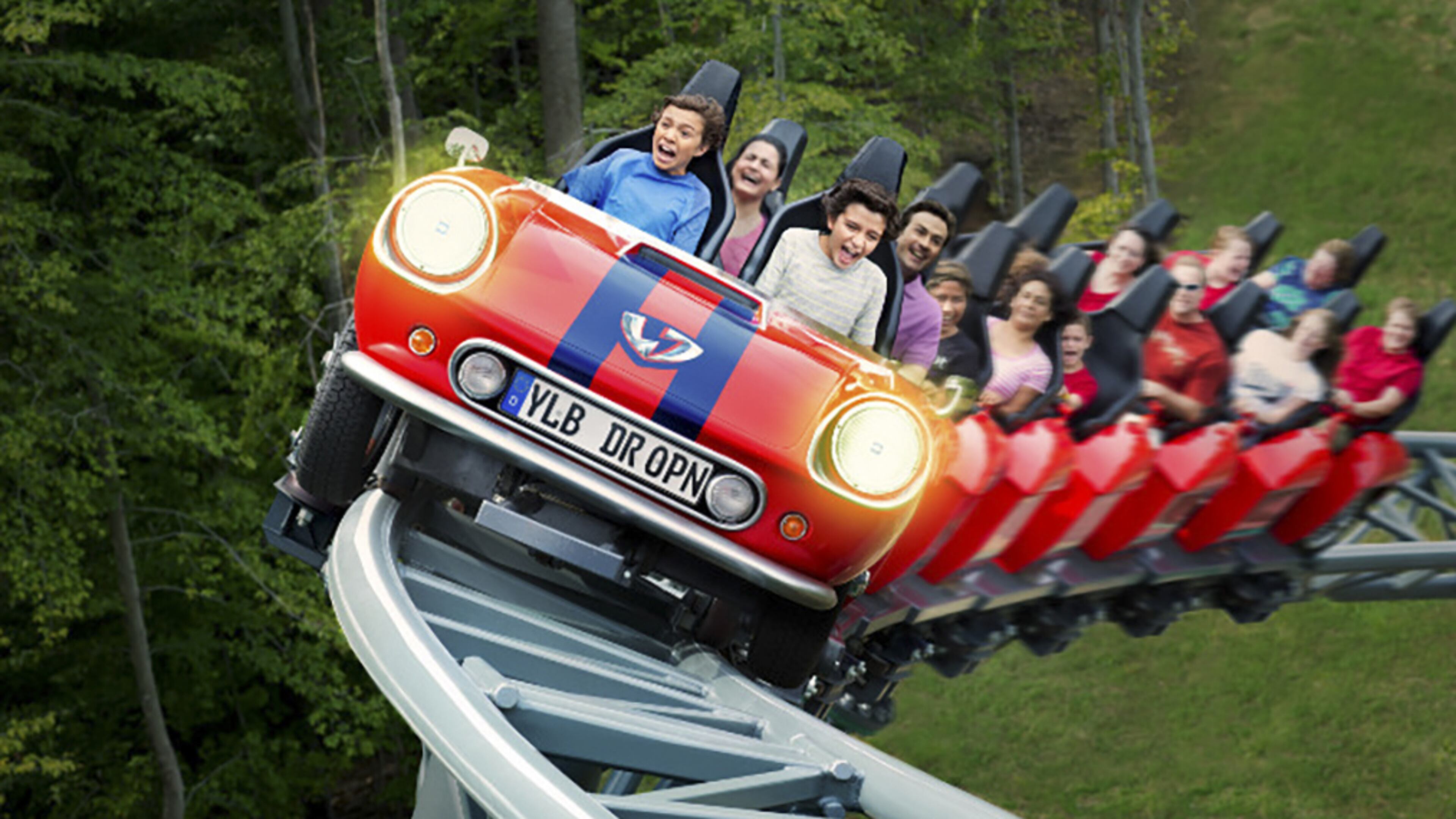 An undated handout photo of the Verbolten roller coaster — the story: On your scenic auto ride through the Black Forest, monsters lurk — at Busch Gardens in Williamsburg. Some roller coasters have a mission of also telling you a story while making your heart leap. (SeaWorld Parks & Entertainment via The New York times)