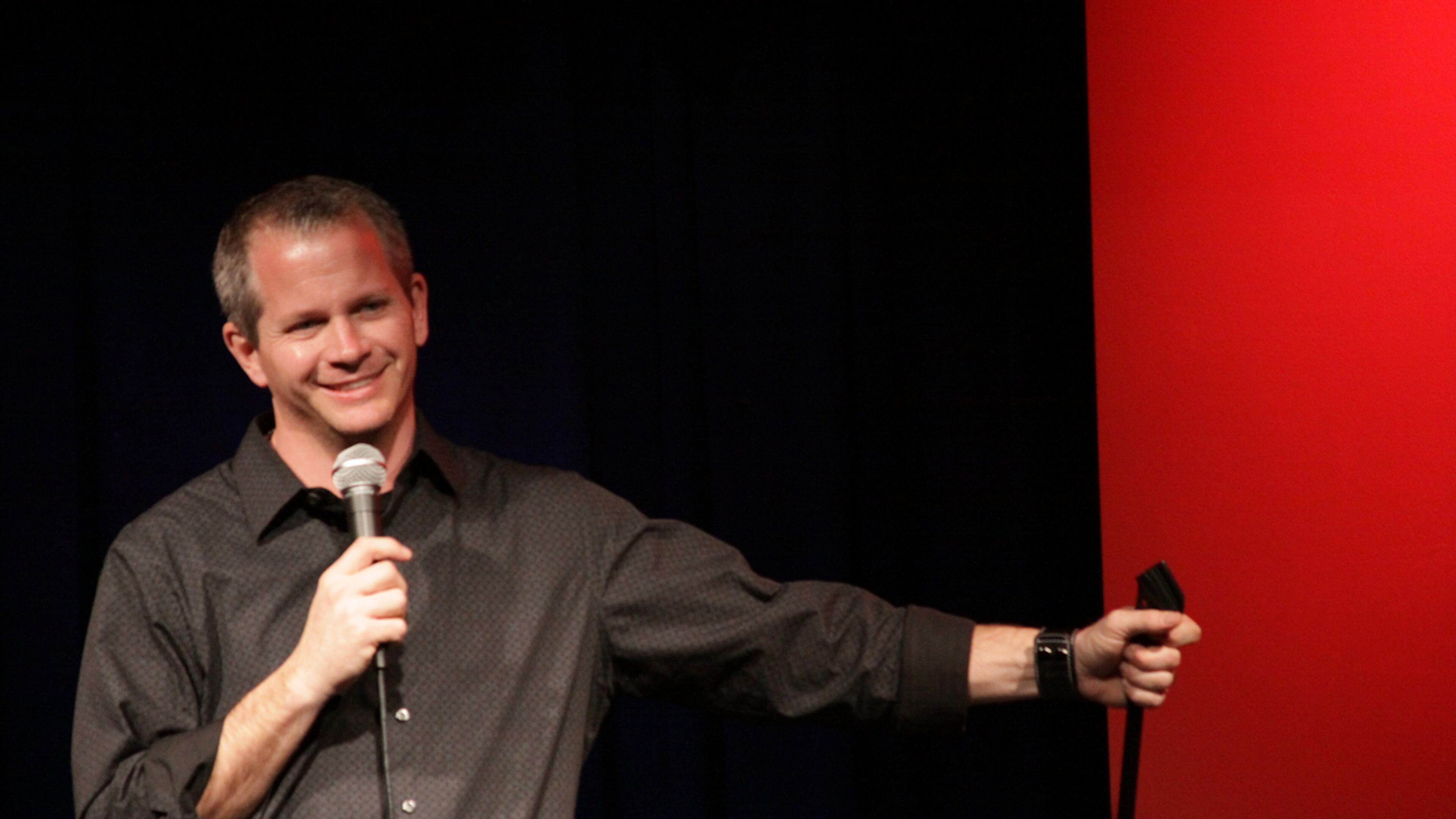 Caption: Comedian and Atlanta comedy club owner, Marshall Chiles often performs his recovery-based stand-up comedy for recovery groups. Photo Credit: Lauren Grundhoefer