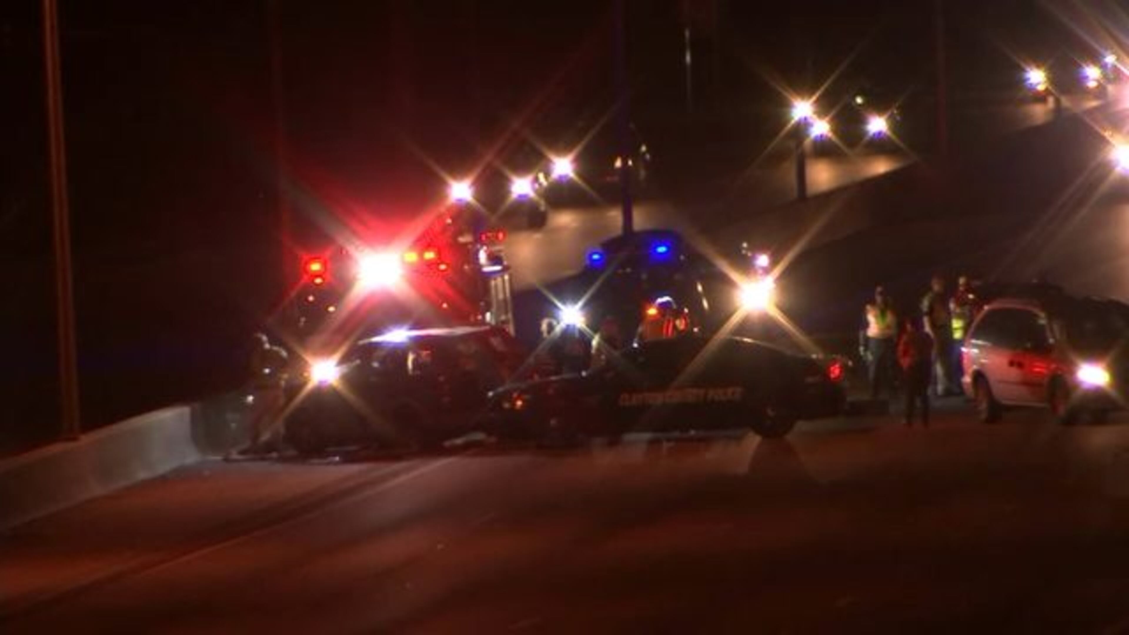 A 2-year-old girl was killed and a 4-month-old is in critical condition after their family's SUV crashed on I-75 North. The victims' parents and 4-year-old sister sustained minor injuries. (Credit: Channel 2 Action News)