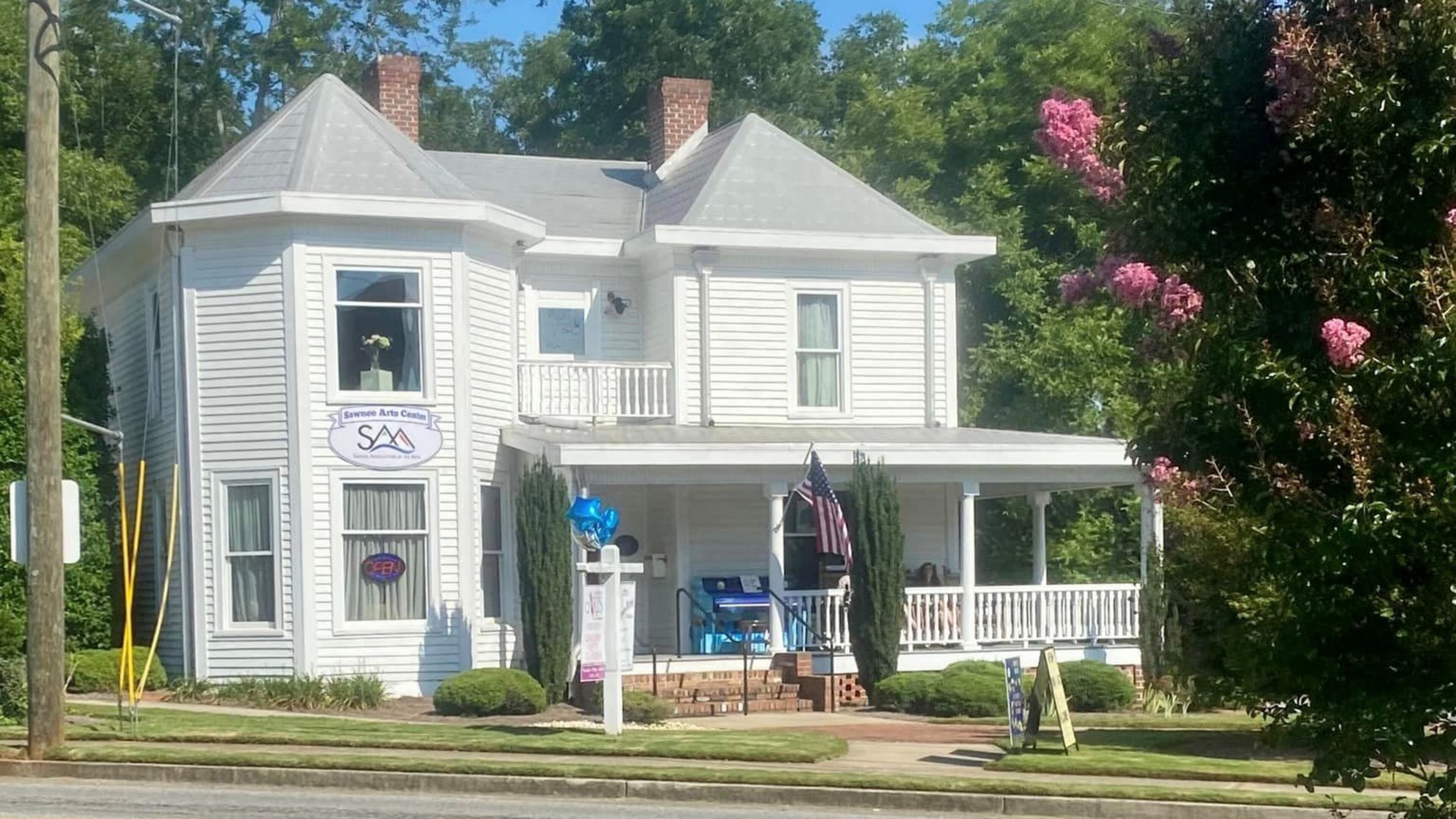 Midnight on June 10 is the online deadline to enter photos of artwork for the “Summer in the City” community art show at the Historic Brannon Heard House shown here, 111 Pilgrim Mill Road, Cumming. (Courtesy of Cumming Arts Center)