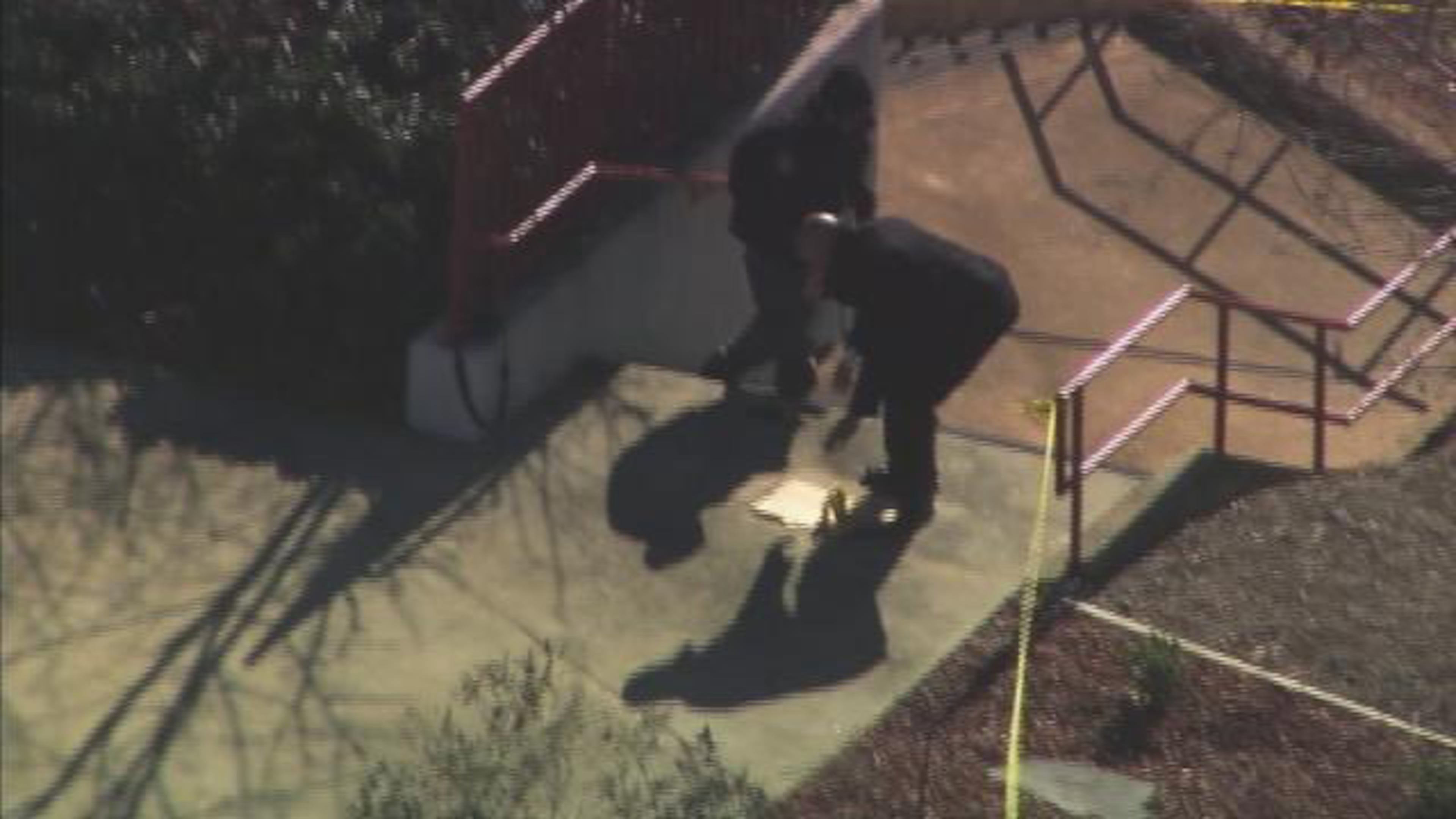 A weapon was found outside the school.