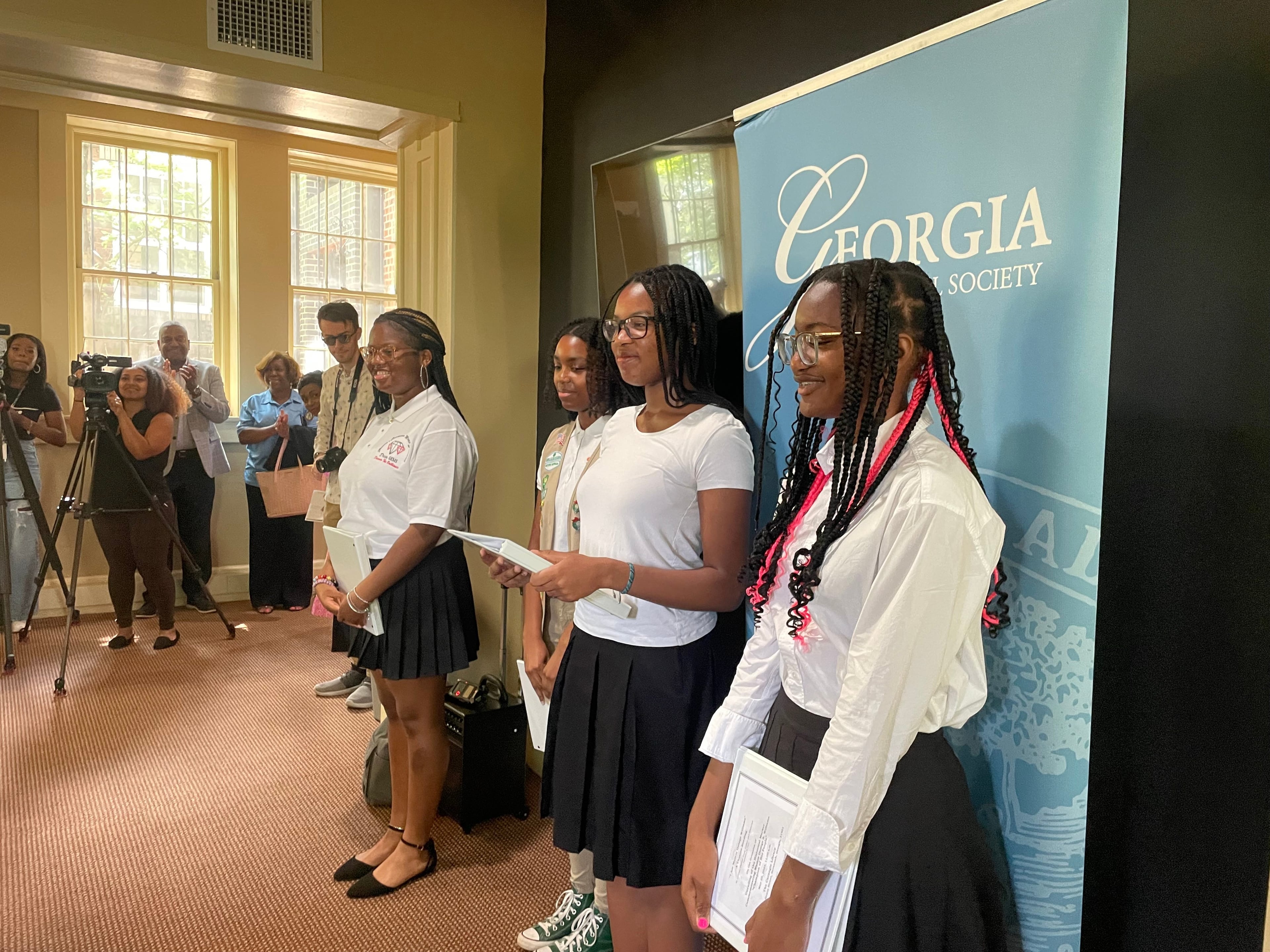 African American suffragette, politician and community activist Mamie George S. Williams was honored with a historical marker outside of Carnegie Library in Savannah.