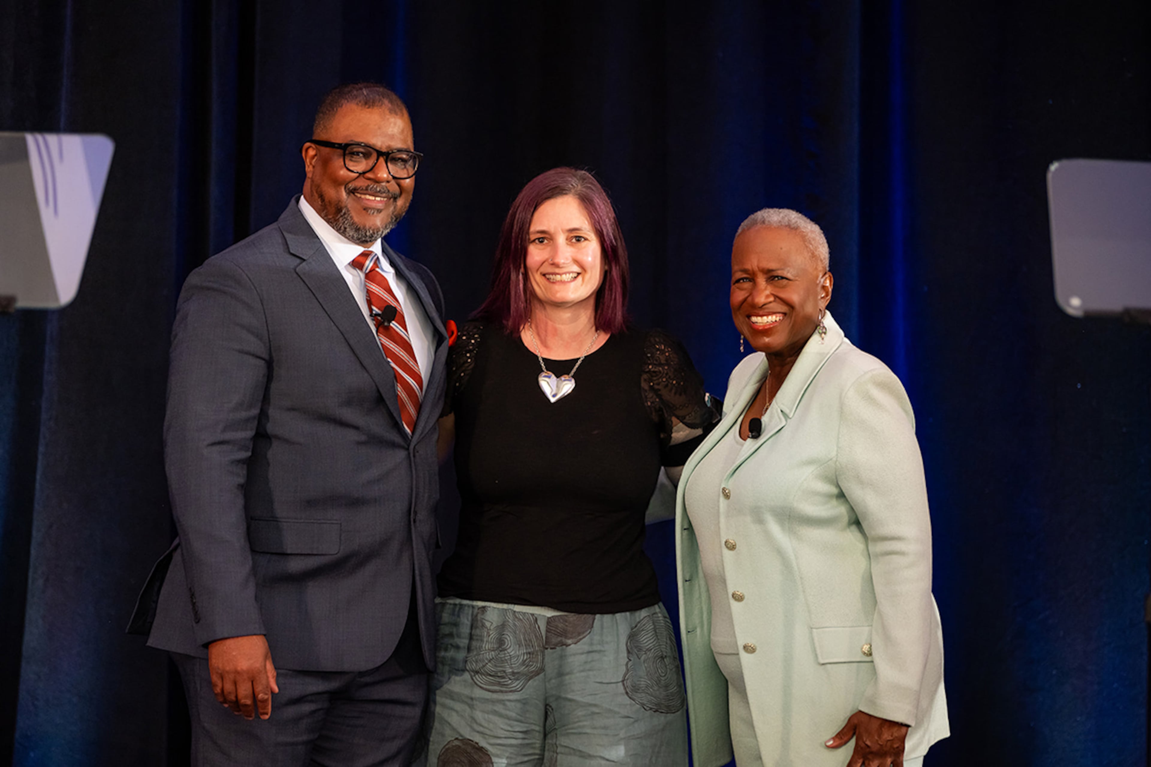 Bethany Anderson, Northside Hospital Gwinnett, receives her trophy from AJC Editor-in-Chief Leroy Chapman and Atlanta journalist and icon Monica Kaufman.
Credit: 2022 Lauren Hubbard, Lauren Liz Photo, LLC