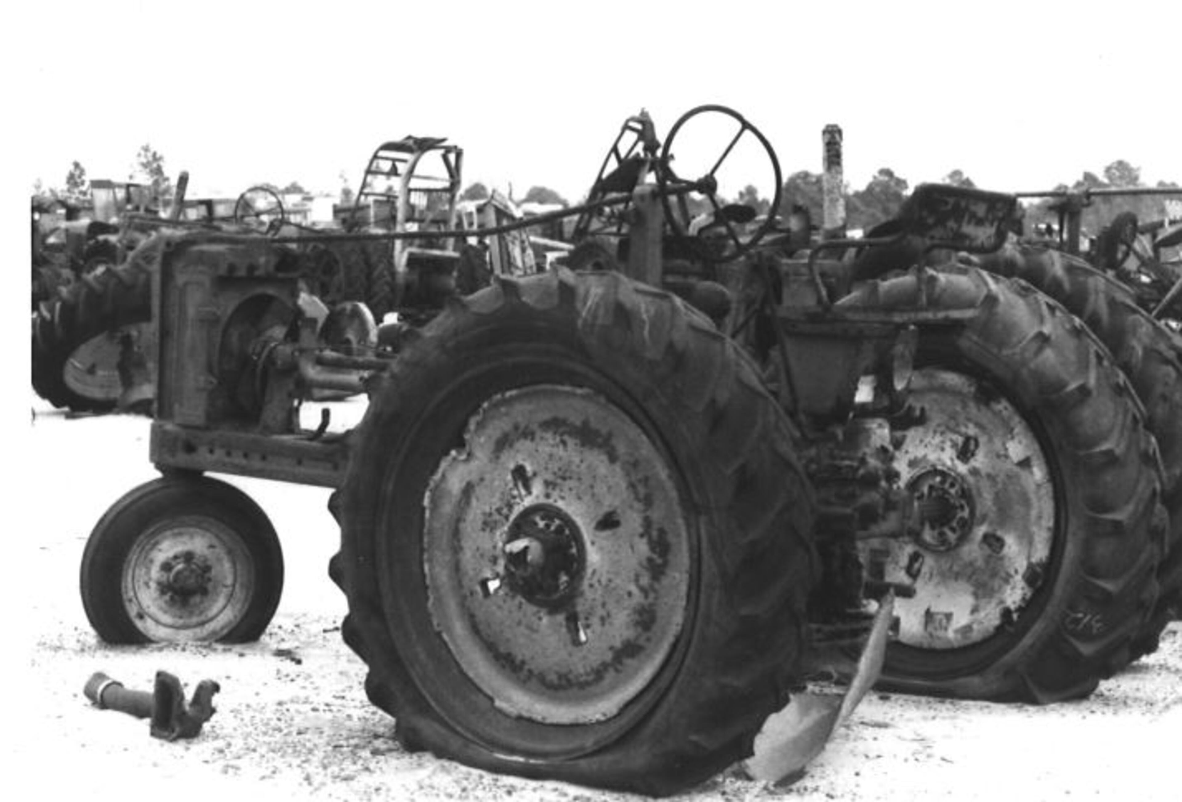 Old tractors sit idle in a junkyard near Hazelhurst in this undated photo.