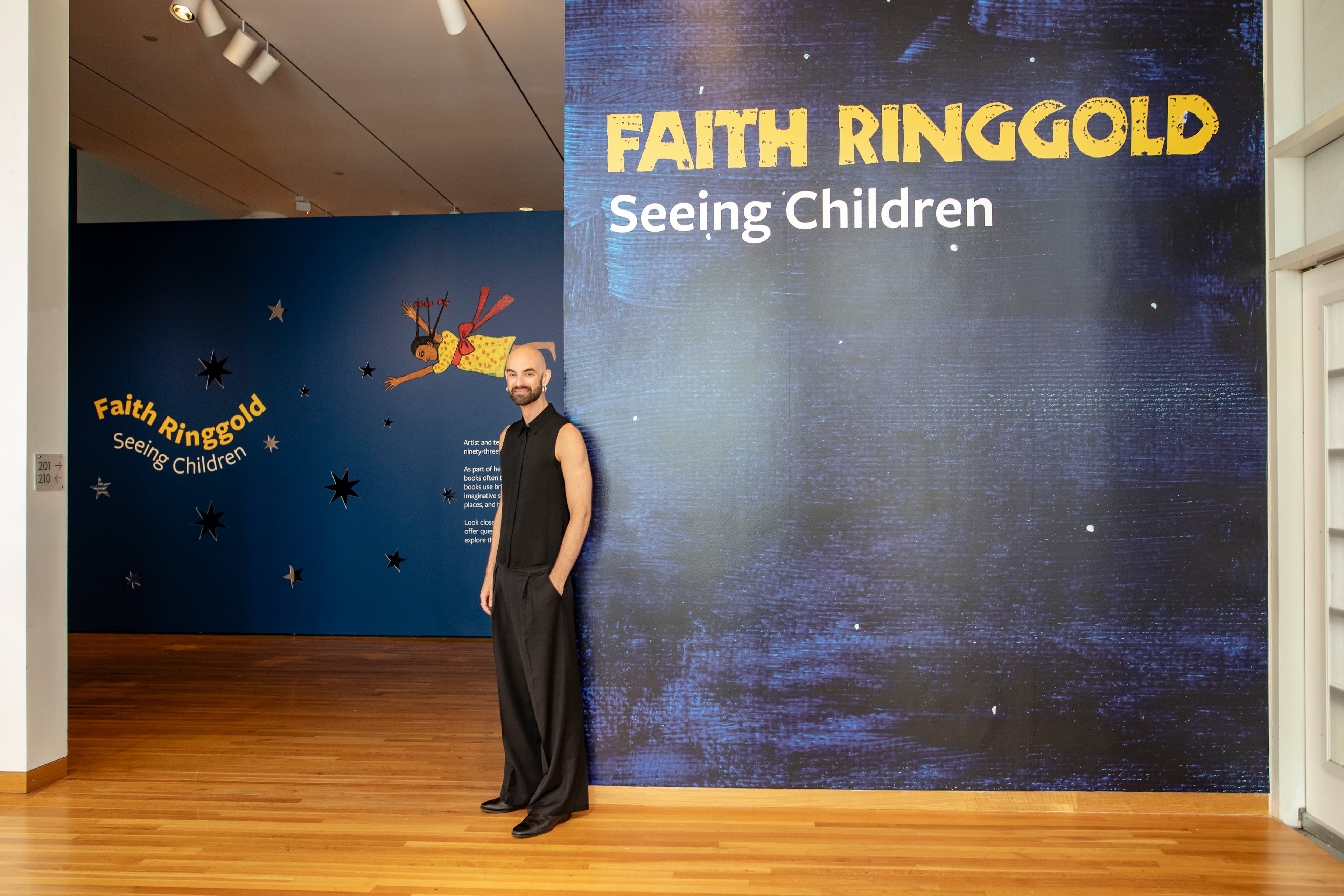 Andrew Westover, the High Museum's deputy director for learning and civic engagement, says that Faith Ringgold "thought deeply" about how to engage young viewers with the complex "ideas that she wrestled and grappled with and presented." (Courtesy of Isadora Pennington)
