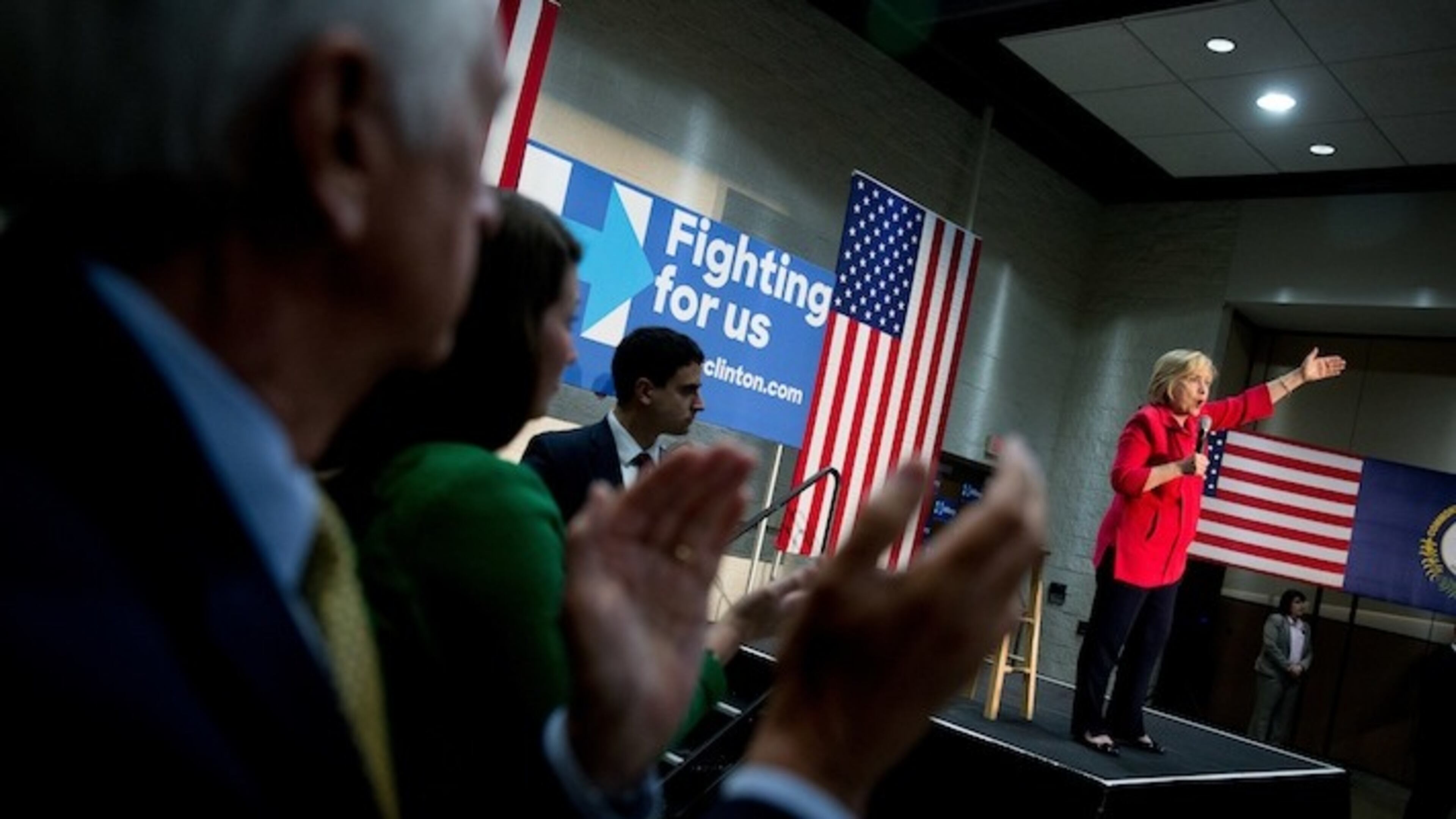Democratic presidential candidate Hillary Clinton speaks at a get out the vote event at James E. Bruce Convention Center in Hopkinsville, Ky., Monday, May 16, 2016. (AP Photo/Andrew Harnik)
