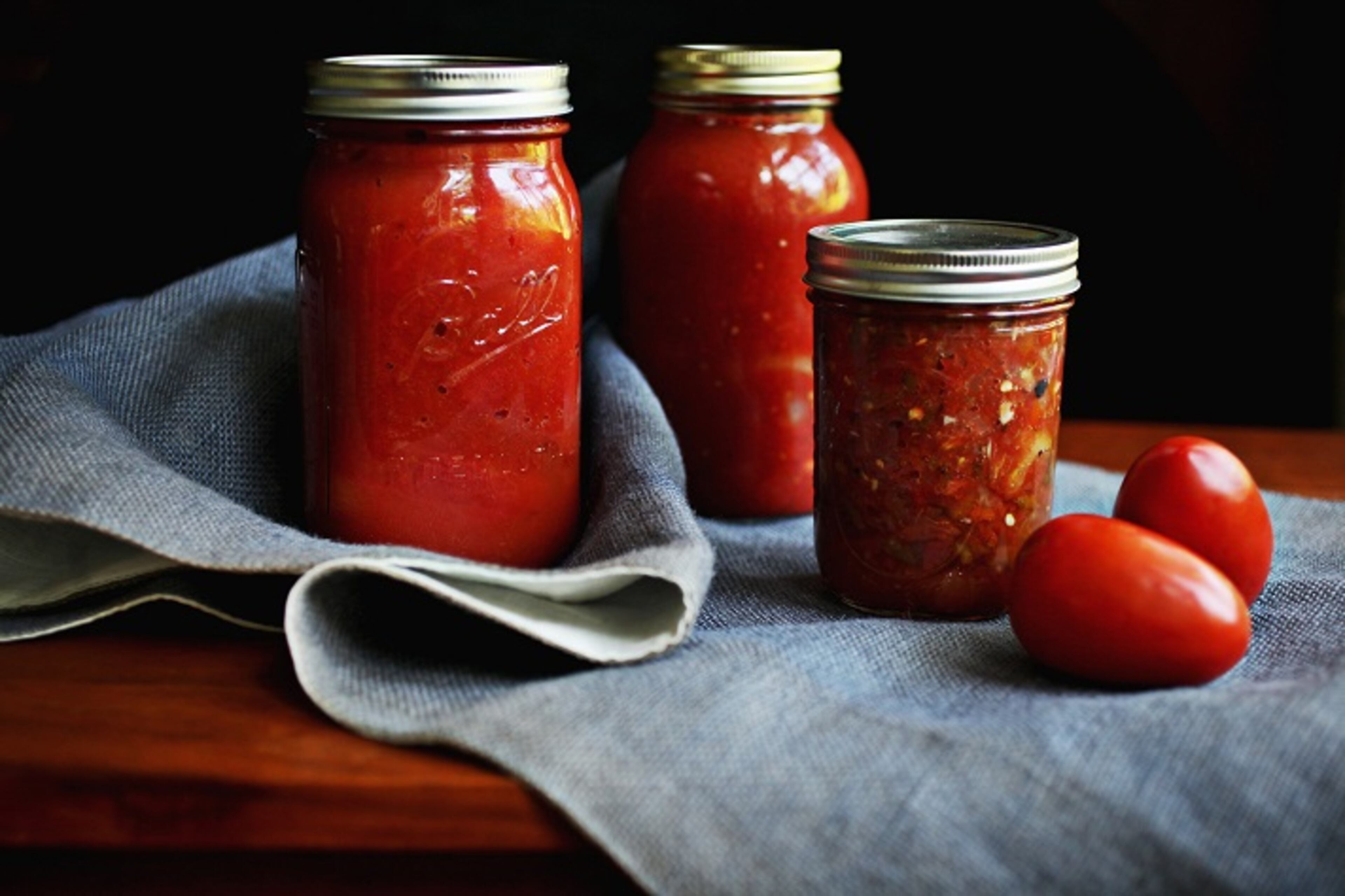 Oven-Roasted Marinara, Charred Tomato and Chile Salsa and Bottled Whole Tomatoes are just some of the ways to "put up" tomatoes in this rush of tomato season. (Juli Leonard/Raleigh News & Observer/TNS)