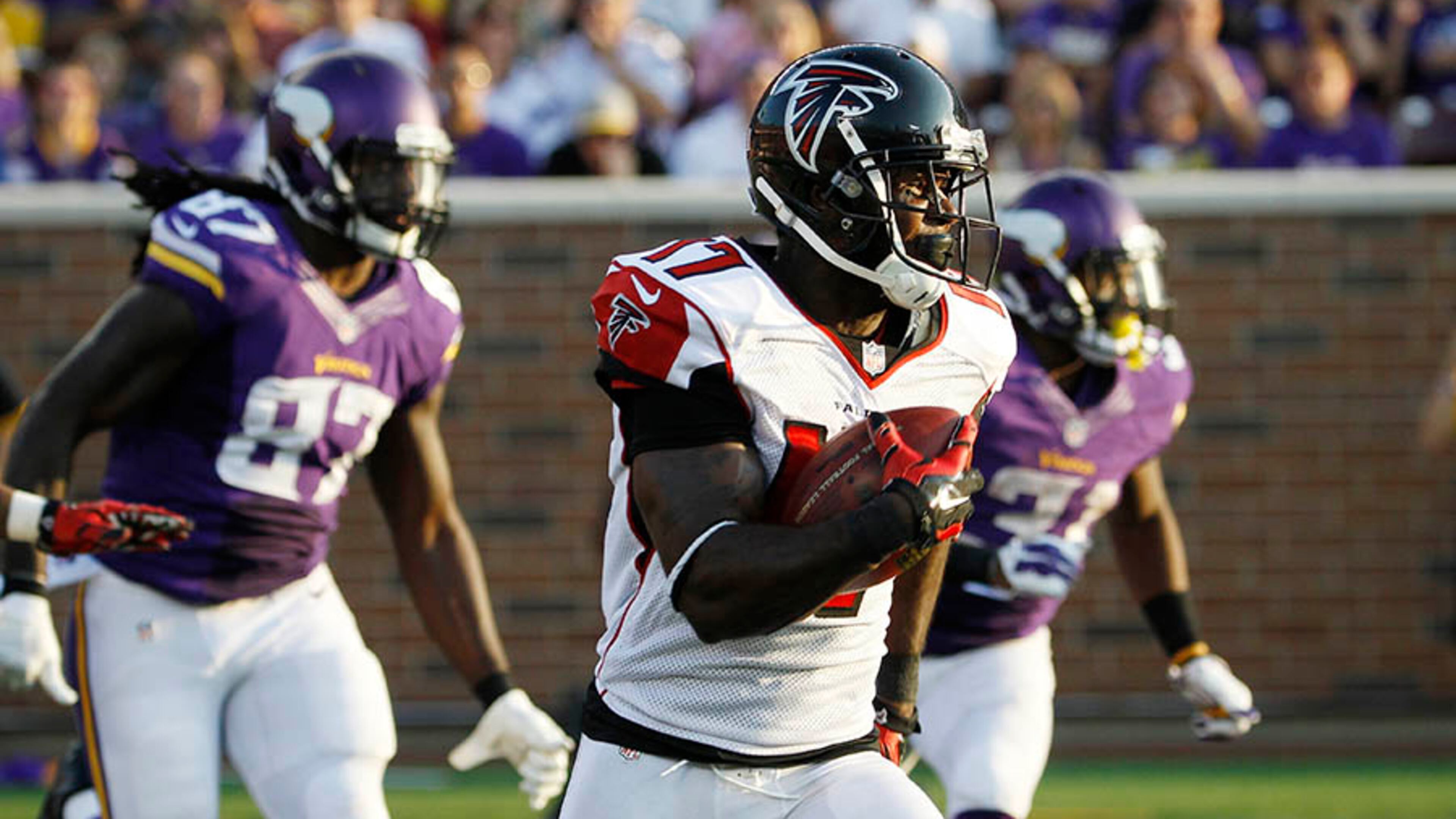 Devin Hester has 14 catches for 212 yards and one touchdown for the Falcons this season.