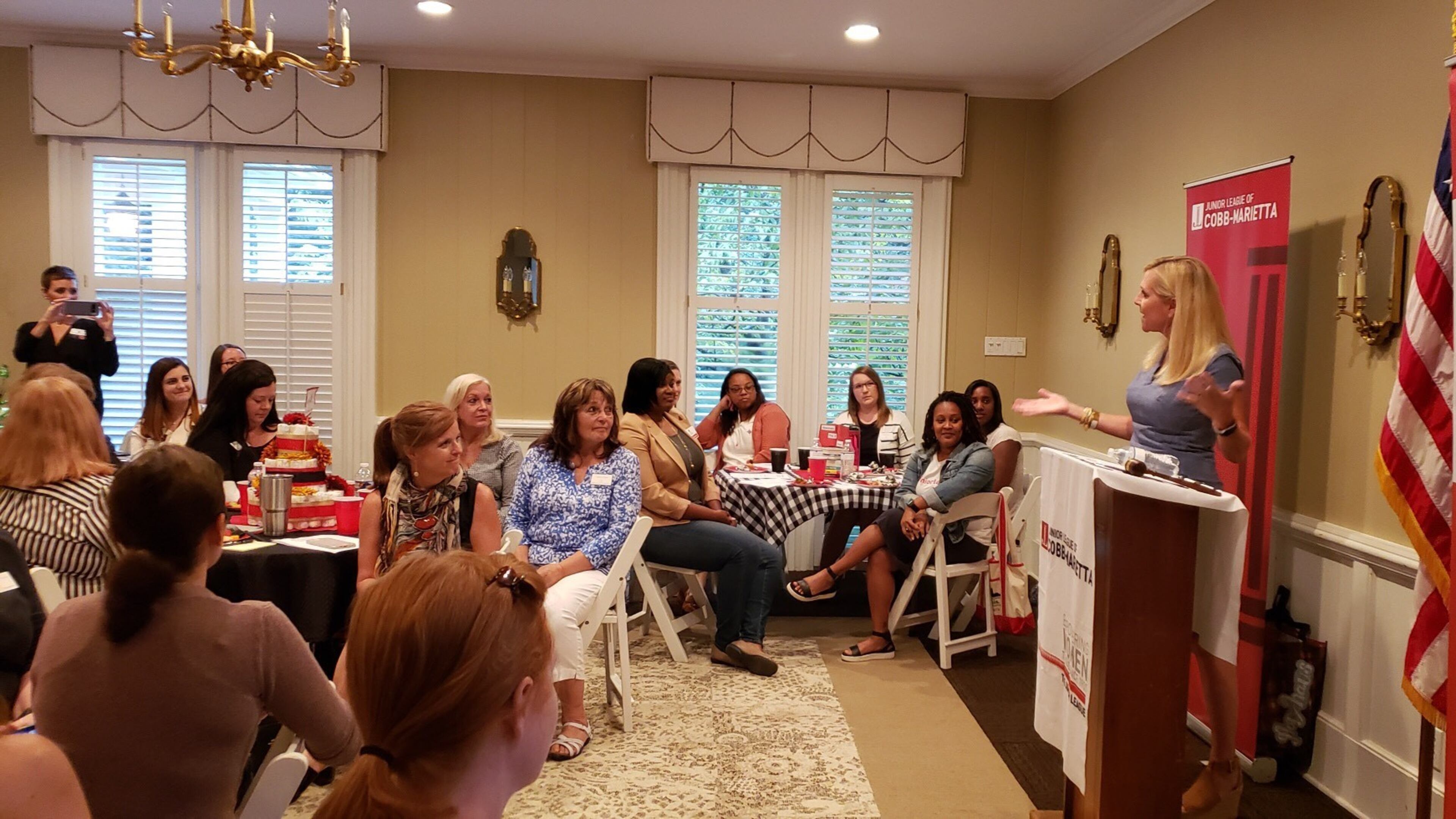 Georgia First Lady Marty Kemp discussed the Grace Commission with members of the Junior League of Cobb-Marietta. Photo: AikWah Leow