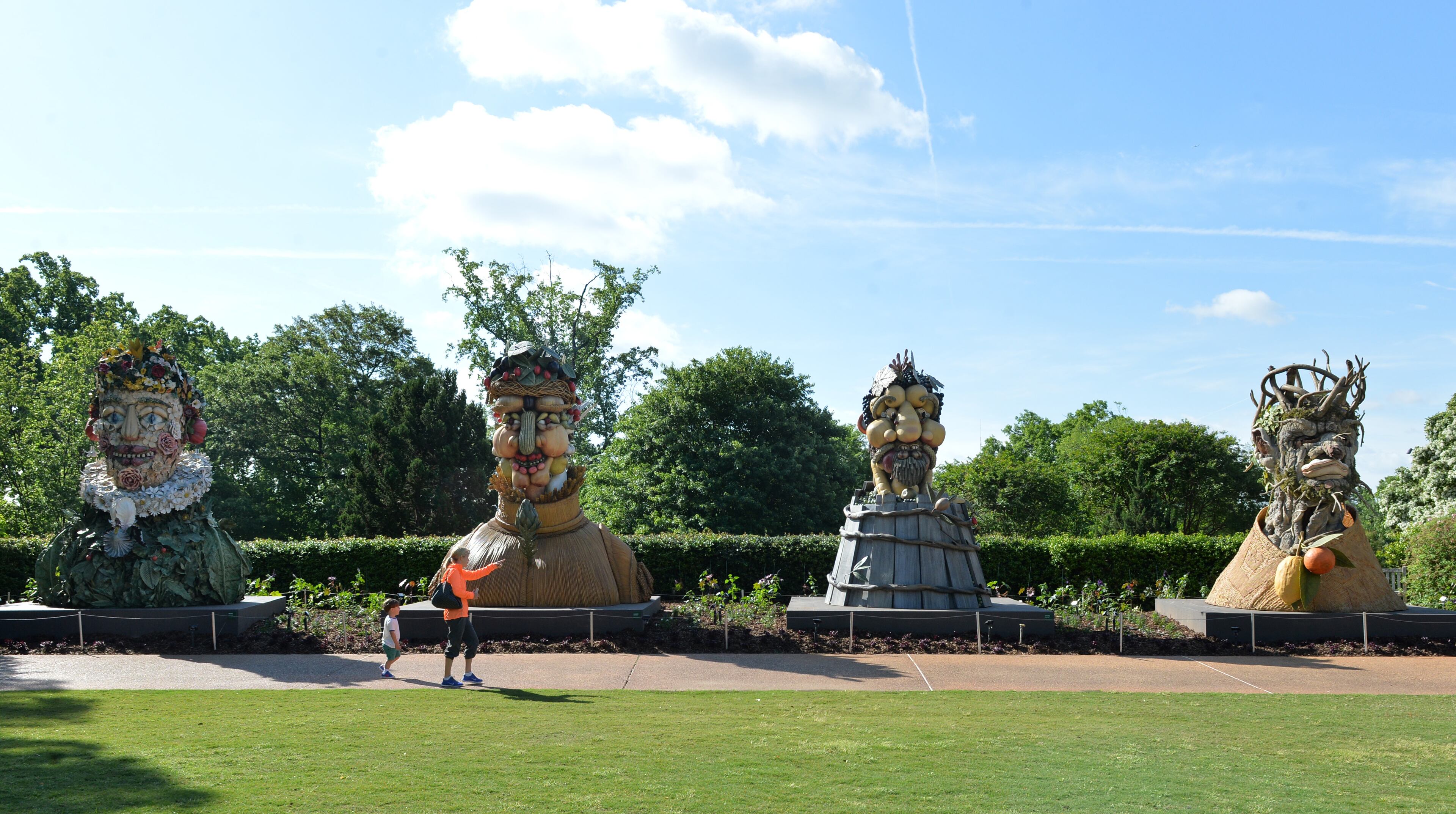 "Four Seasons" exhibit Spring, Summer, Fall and Winter, on the Great Lawn at the Atlanta Botanical Garden, on Thursday, May 1, 2014. HYOSUB SHIN / HSHIN@AJC.COM
