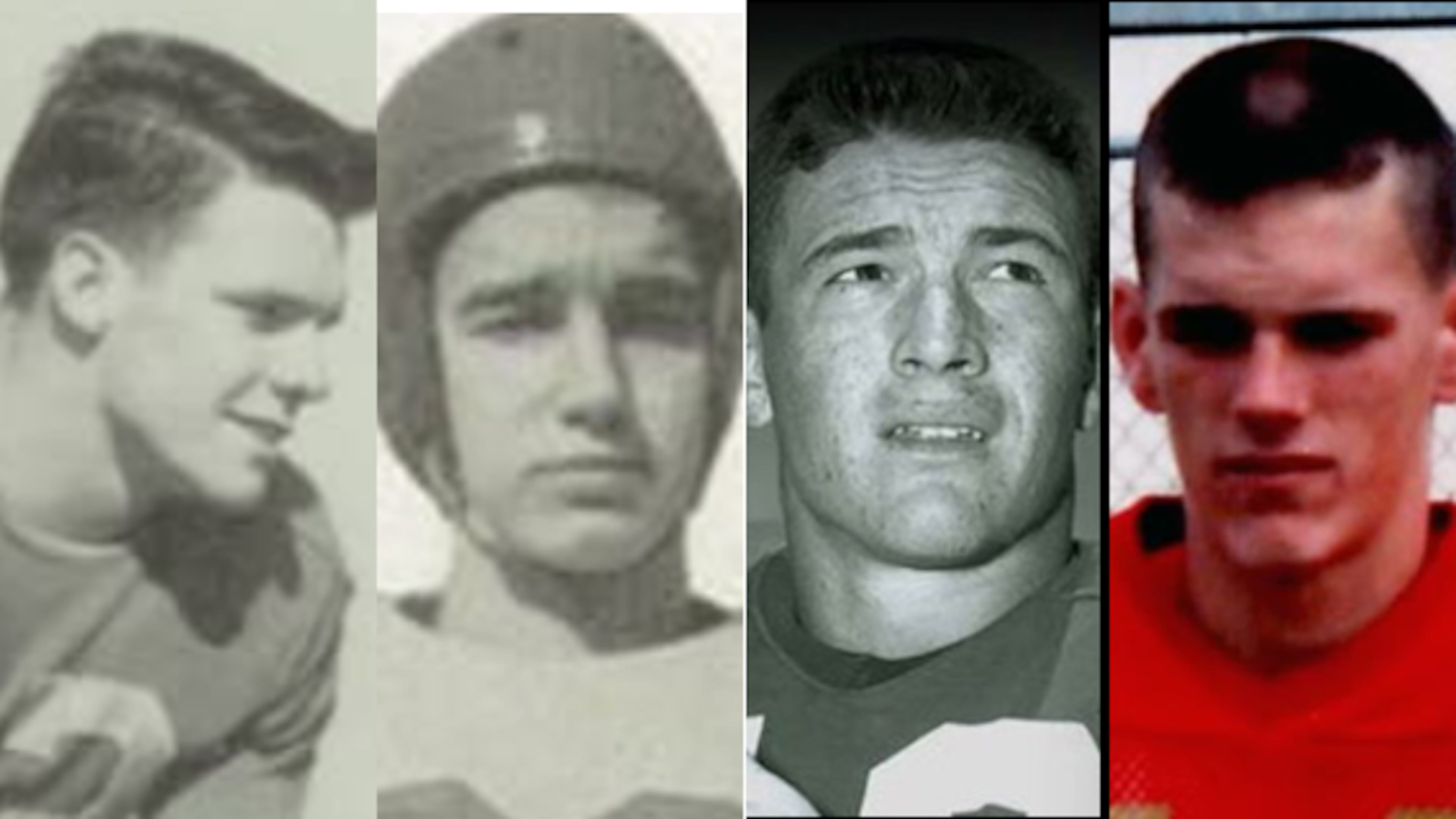 New players on the 2023 Georgia High School Football Hall of Fame ballot include (from left) Billy Henderson of Lanier, Pepper Rodgers of Brown, Dan Reeves of Americus and Mike Bobo of Thomasville.