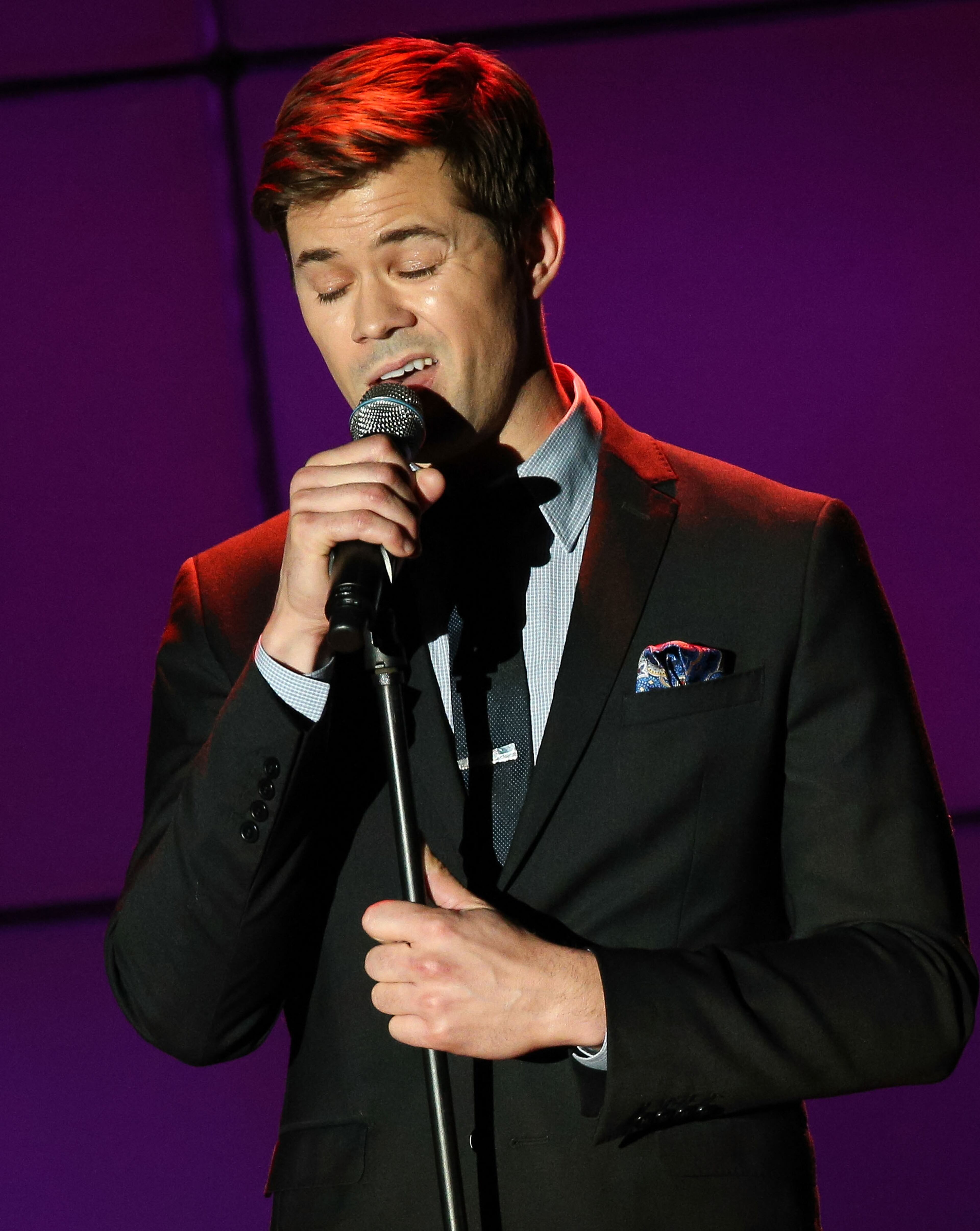 Actor Andrew Rannells performs onstage at the 22nd A Night At Sardi's at The Beverly Hilton Hotel on March 26, 2014 in Beverly Hills, California.