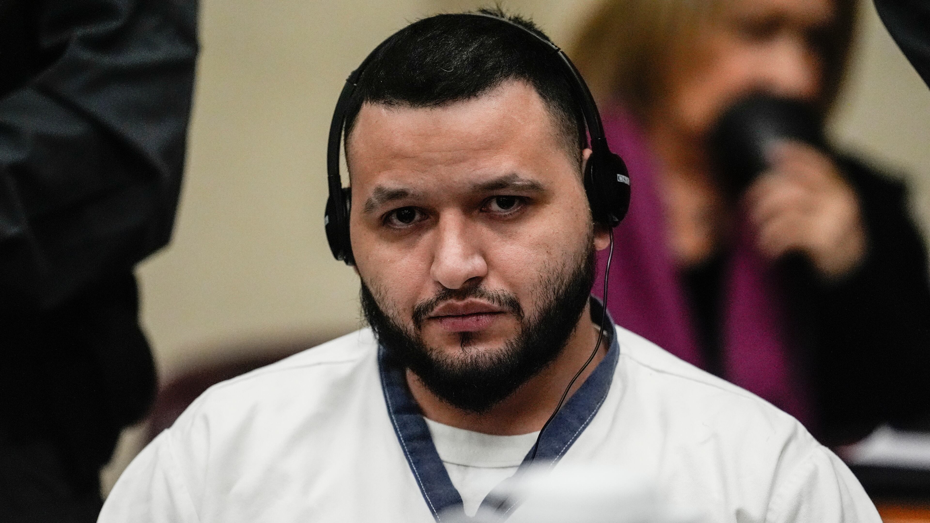 CORRECTS BYLINE TO MIKE, NOT MOKE - Jose Ibarra appears in a Athens-Clark County courtroom, Friday, Jan. 30, 2026, in Athens, Ga. A judge found Ibarra guilty of murder and other crimes in Laken Riley's 2024 murder. (AP Photo/Mike Stewart, Pool)