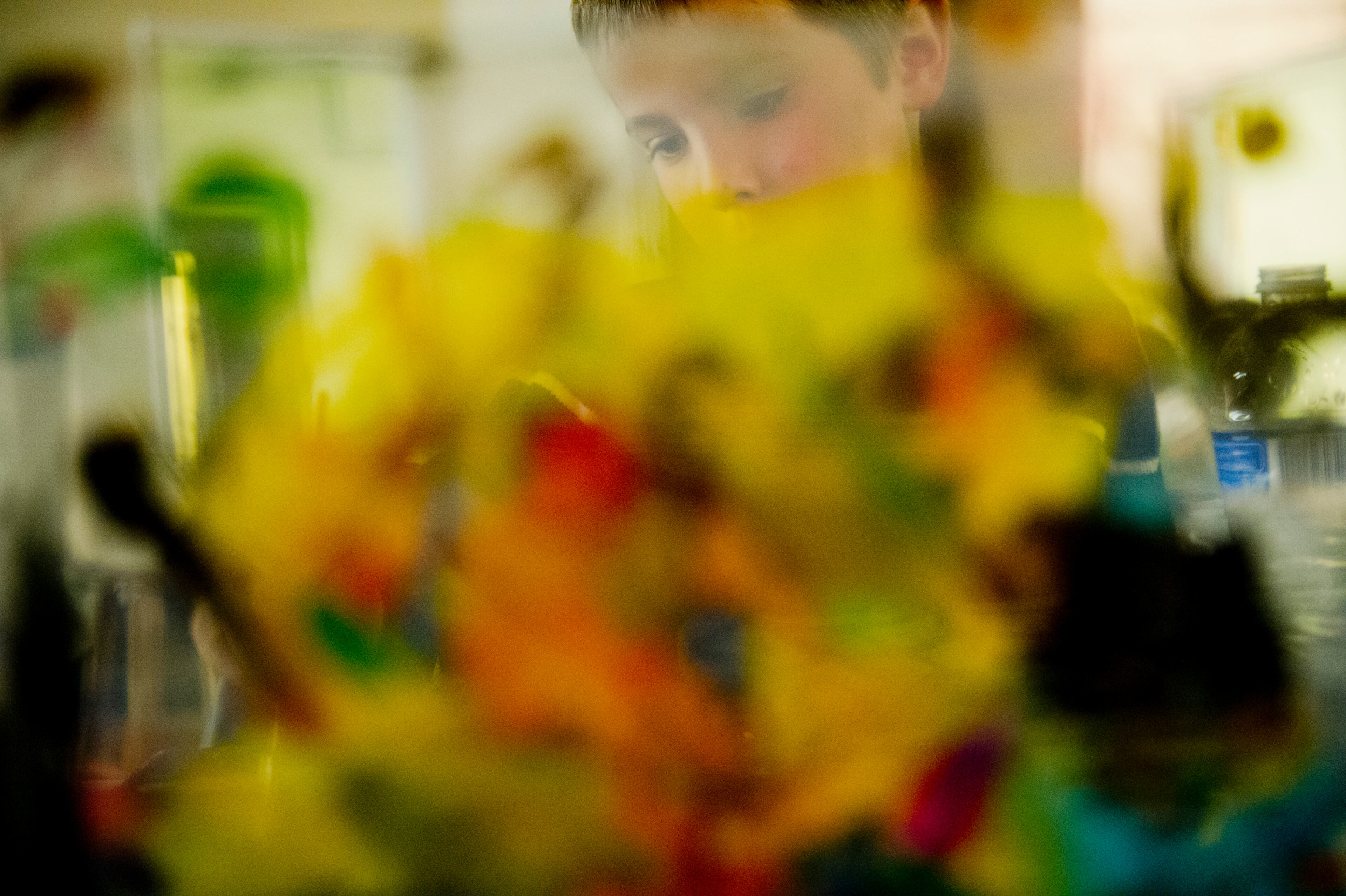 Breygan Douglas paints a picture during Mother-Son Date Night at Saville Studios in Peachtree City on Saturday, Feb.15, 2014. More than 60 sons and moms came out to get creative during the three-hour painting session complete with music, food and of course art. JONATHAN PHILLIPS / SPECIAL