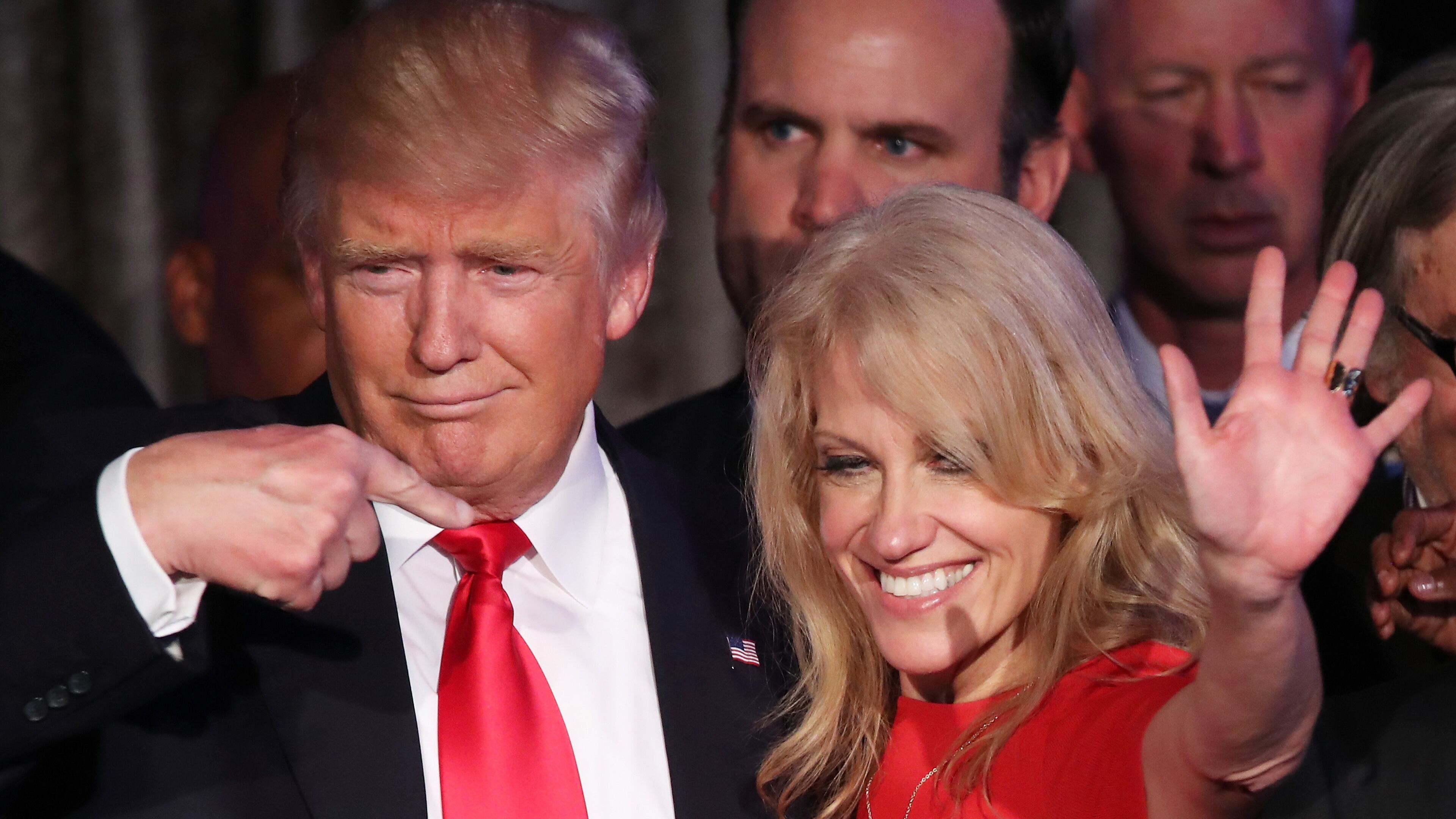President-elect Donald Trump and Kellyanne Conway