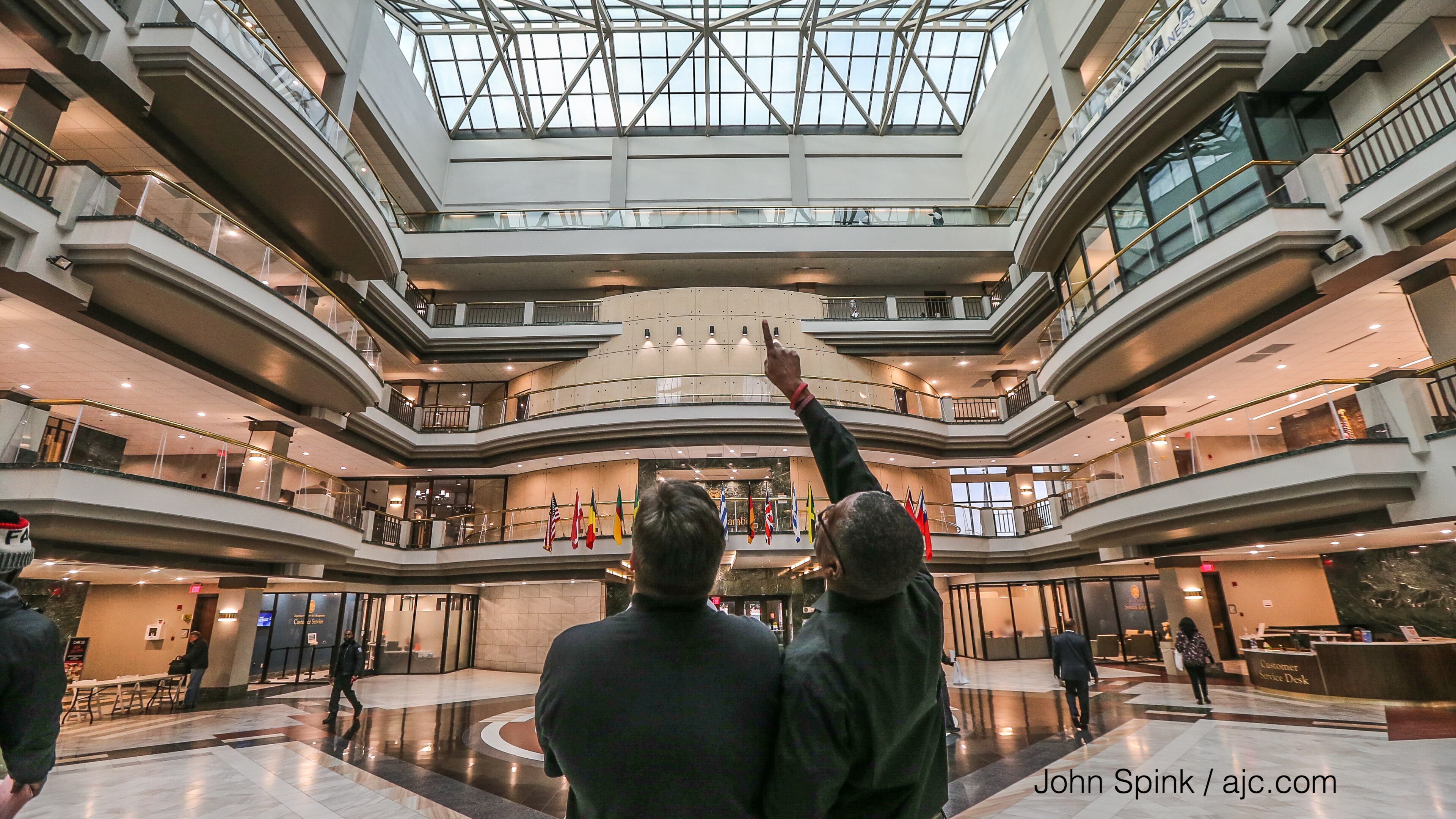Atlanta City Hall, the day after a cyberattack.