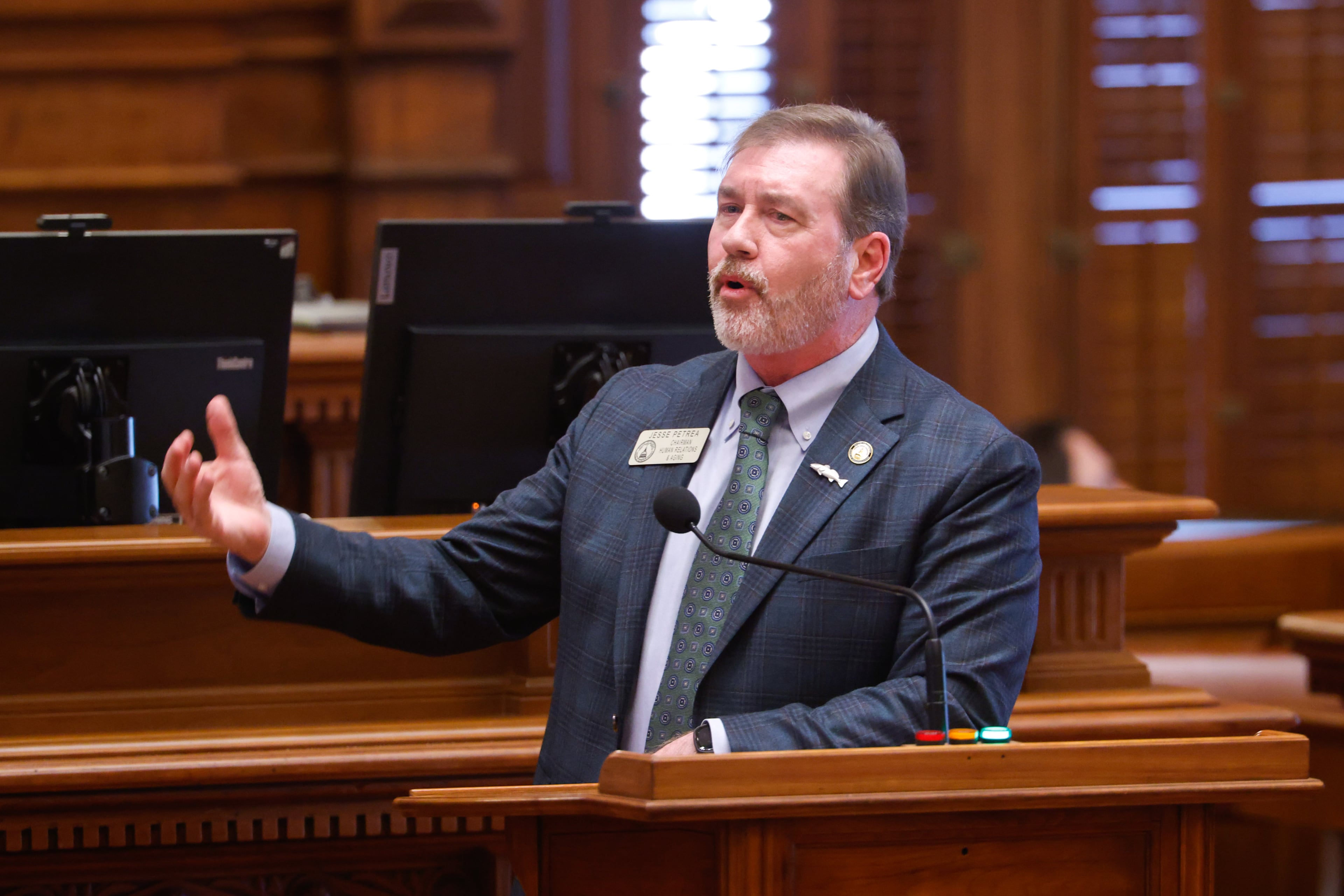 State Rep. Jesse Petrea, R-Savannah, seen here at the Georgia Capitol in March. (Arvin Temkar/AJC)