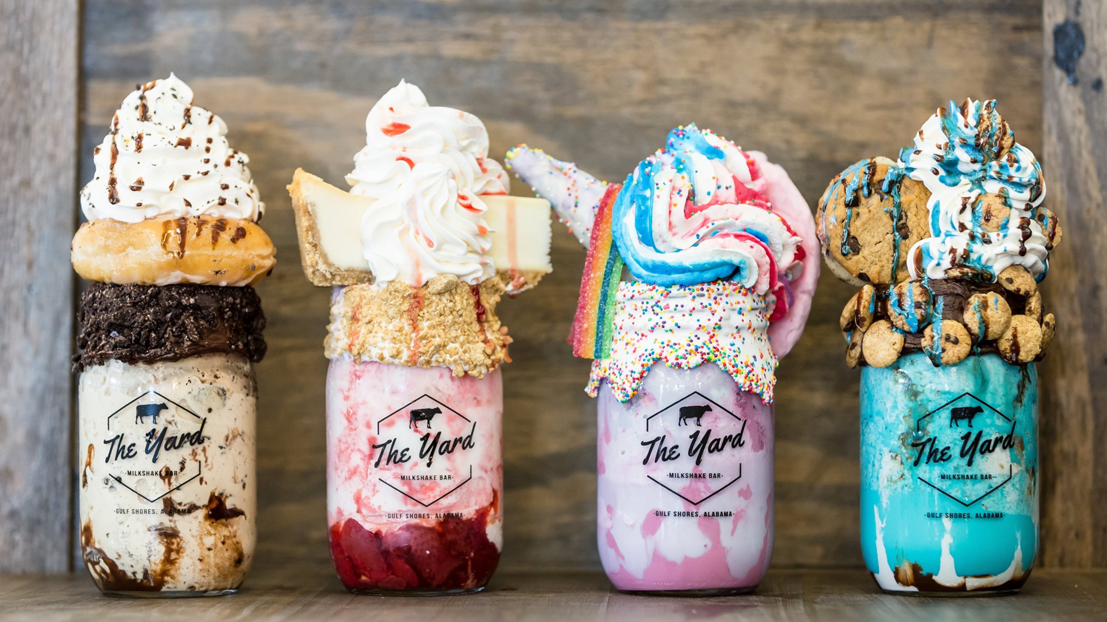 Milkshakes from The Yard Milkshake Bar.