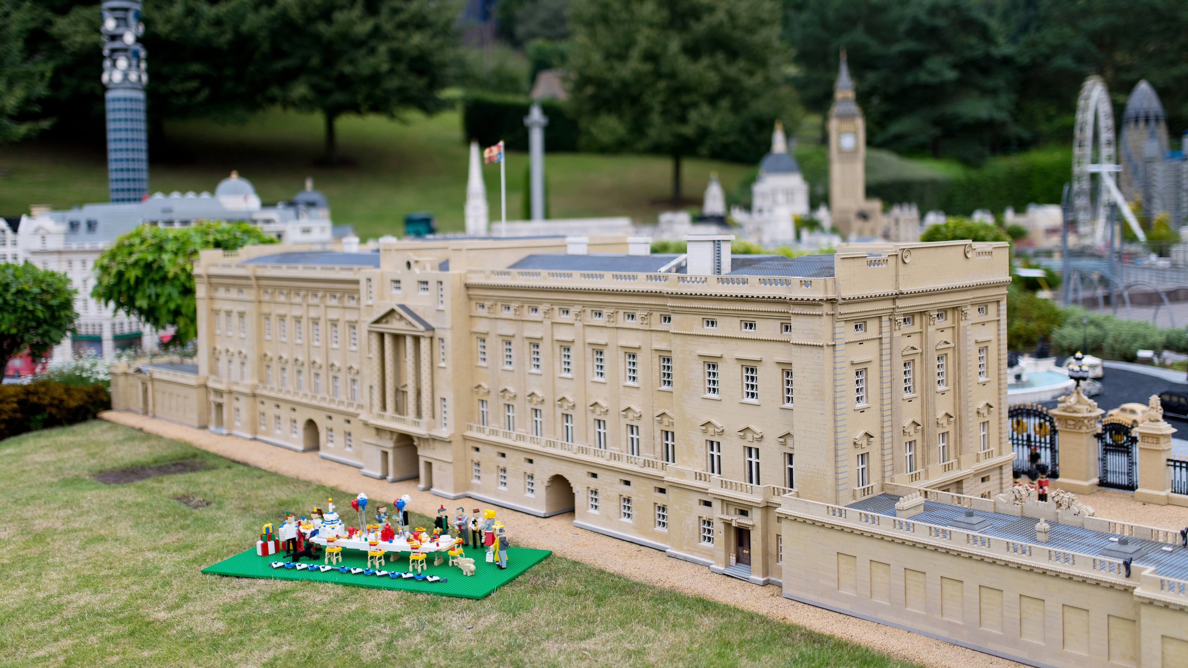 WINDSOR, ENGLAND - JULY 21: Legoland Windsor host a 1st birthday party for Prince George of Cambridge at LEGOLAND Windsor on July 21, 2014 in Windsor, England. (Photo by Ben A. Pruchnie/Getty Images)