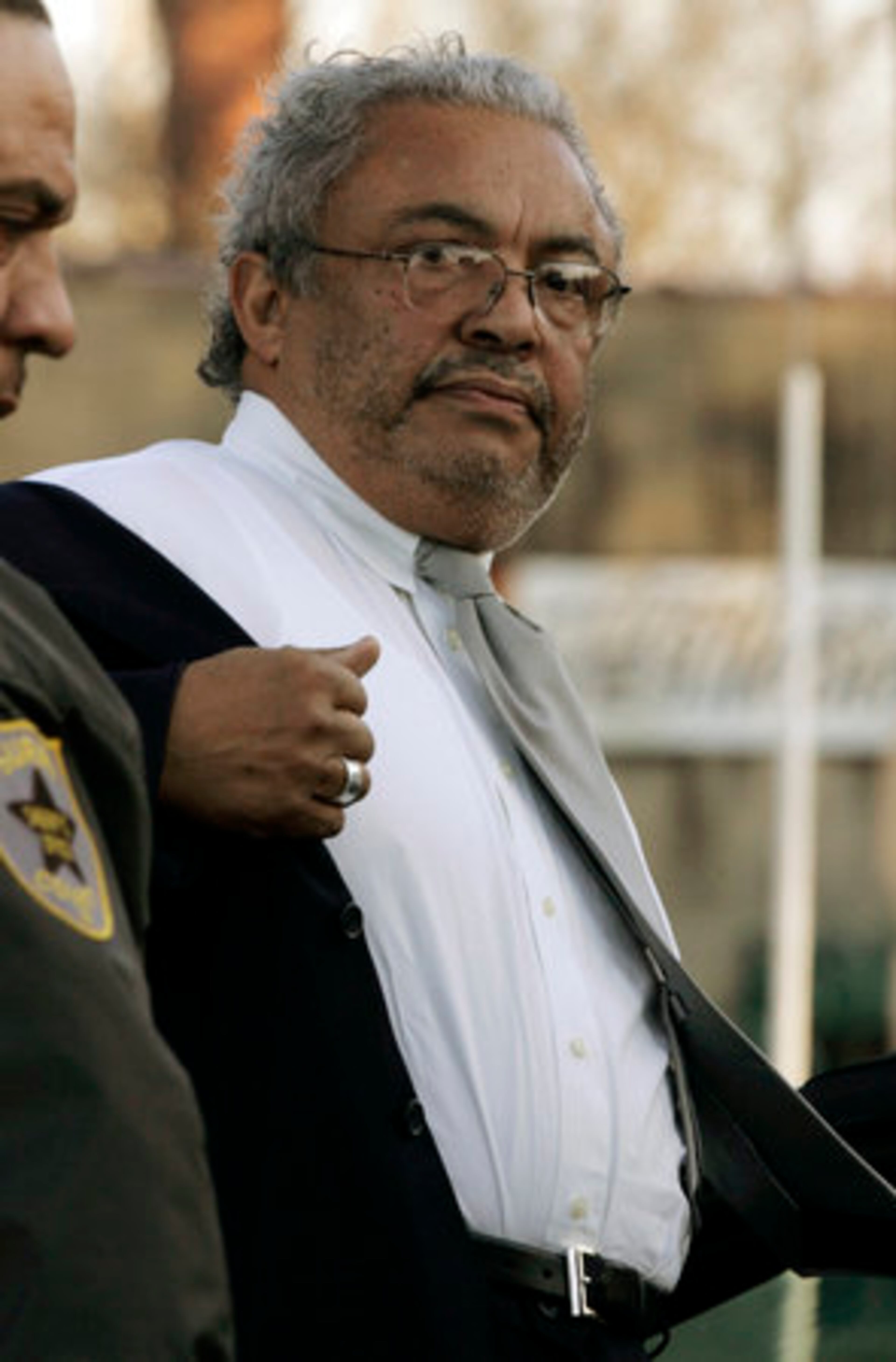 Surry County prosecutor Gerald Poindexter arrives for the Michael Vick hearing.