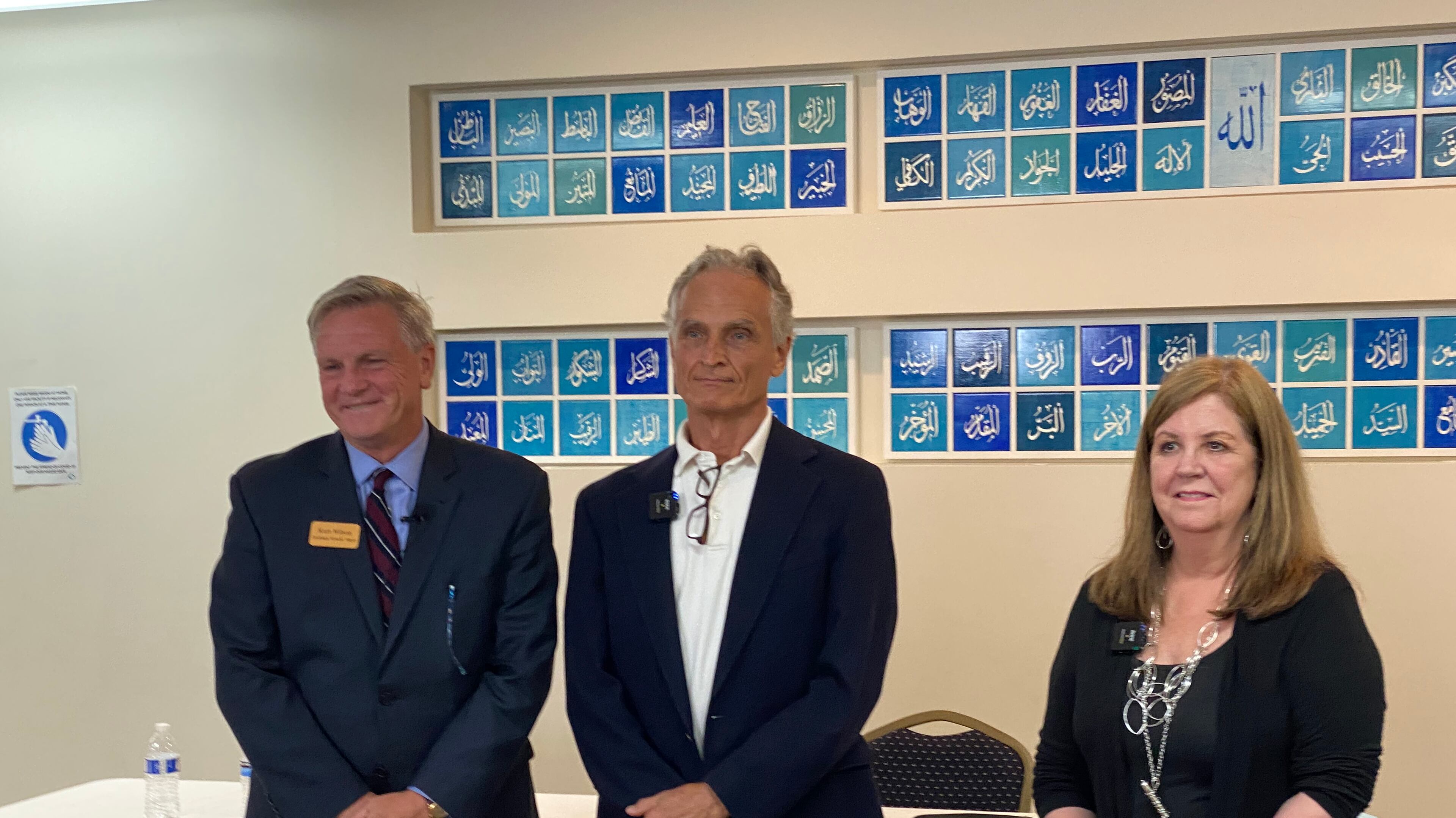 Mayor Lori Henry joined mayoral candidates Jason Yowell and Kurt Wilson in the one-hour debate at the Roswell Community Masjid.